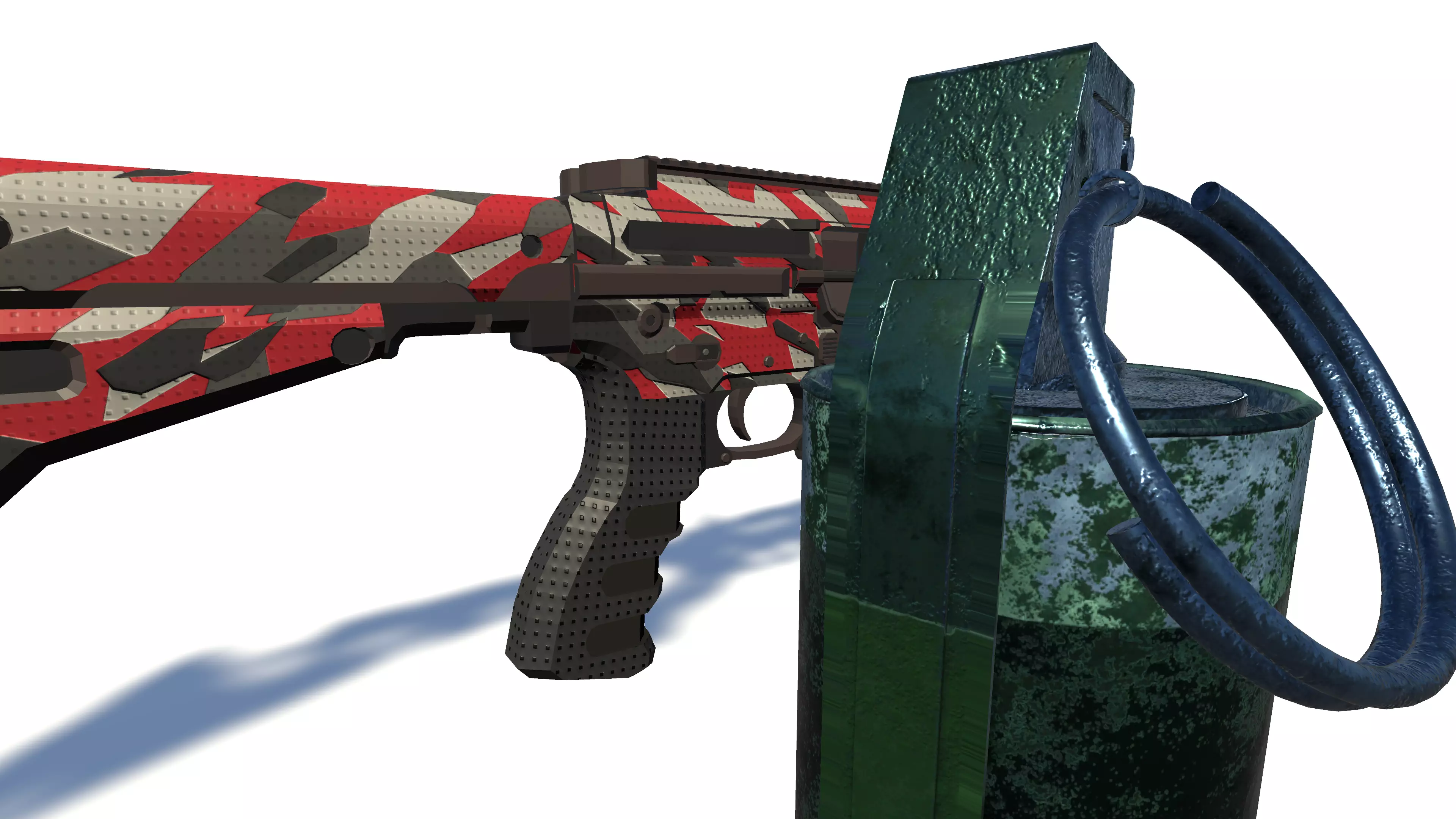 3D Weapon Grenade Pack Pistol with Camo Smoke Frag Flash bang Low-poly 3D model_8