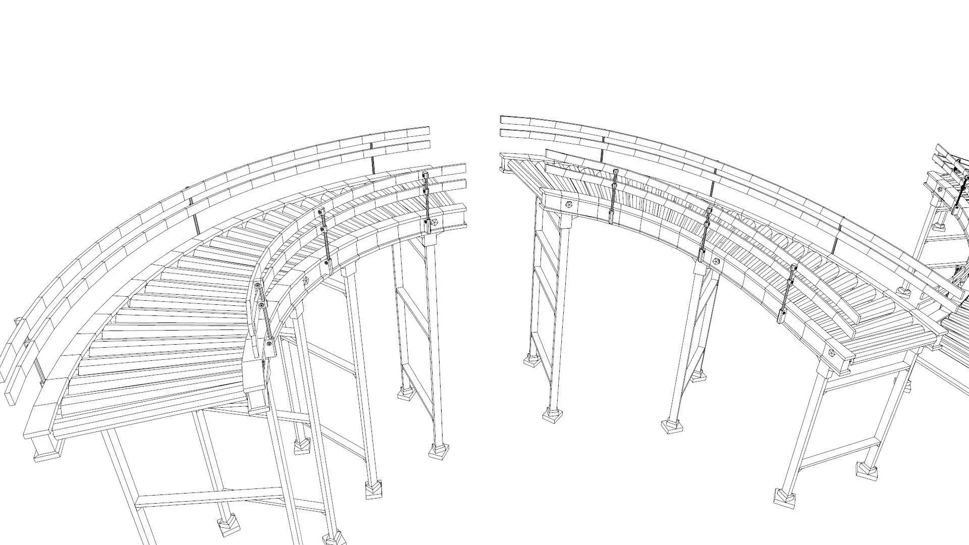 Conveyor Belt Scene and Constructor Low-poly 3D model_12
