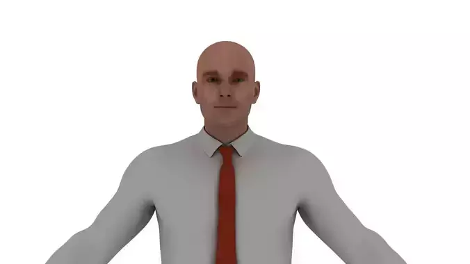Realistic man formal dress 3D model