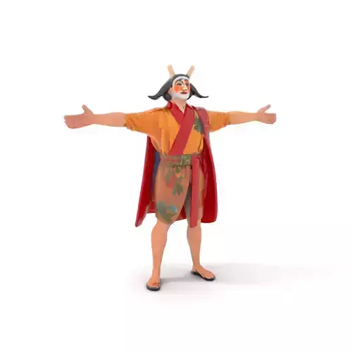Traditional Kabuki Performer model pack Low-poly 3D model