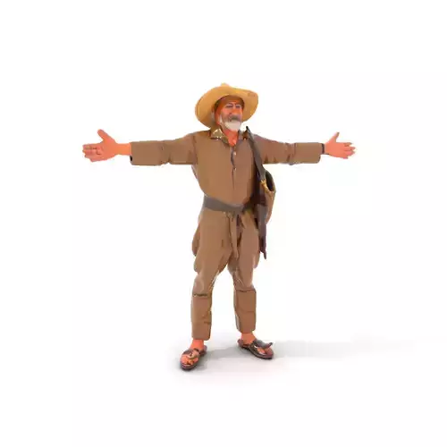 StrawHat Farmer model pack Low-poly 3D model