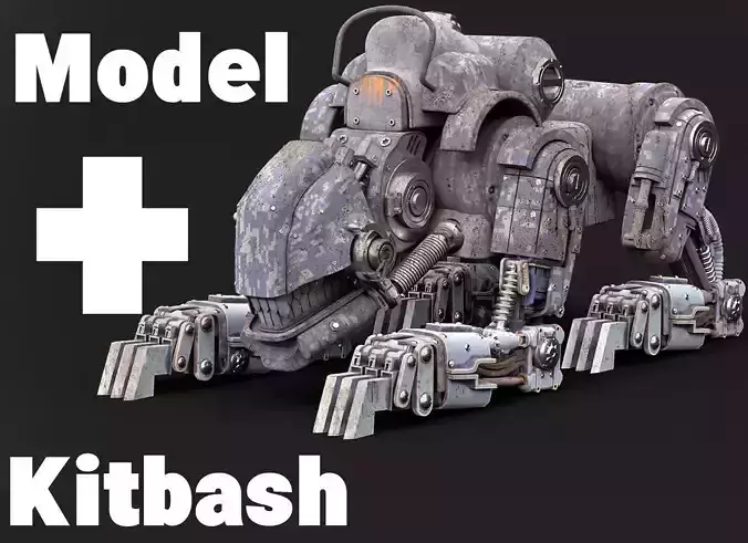 Sci-Fi Quadruped Robot