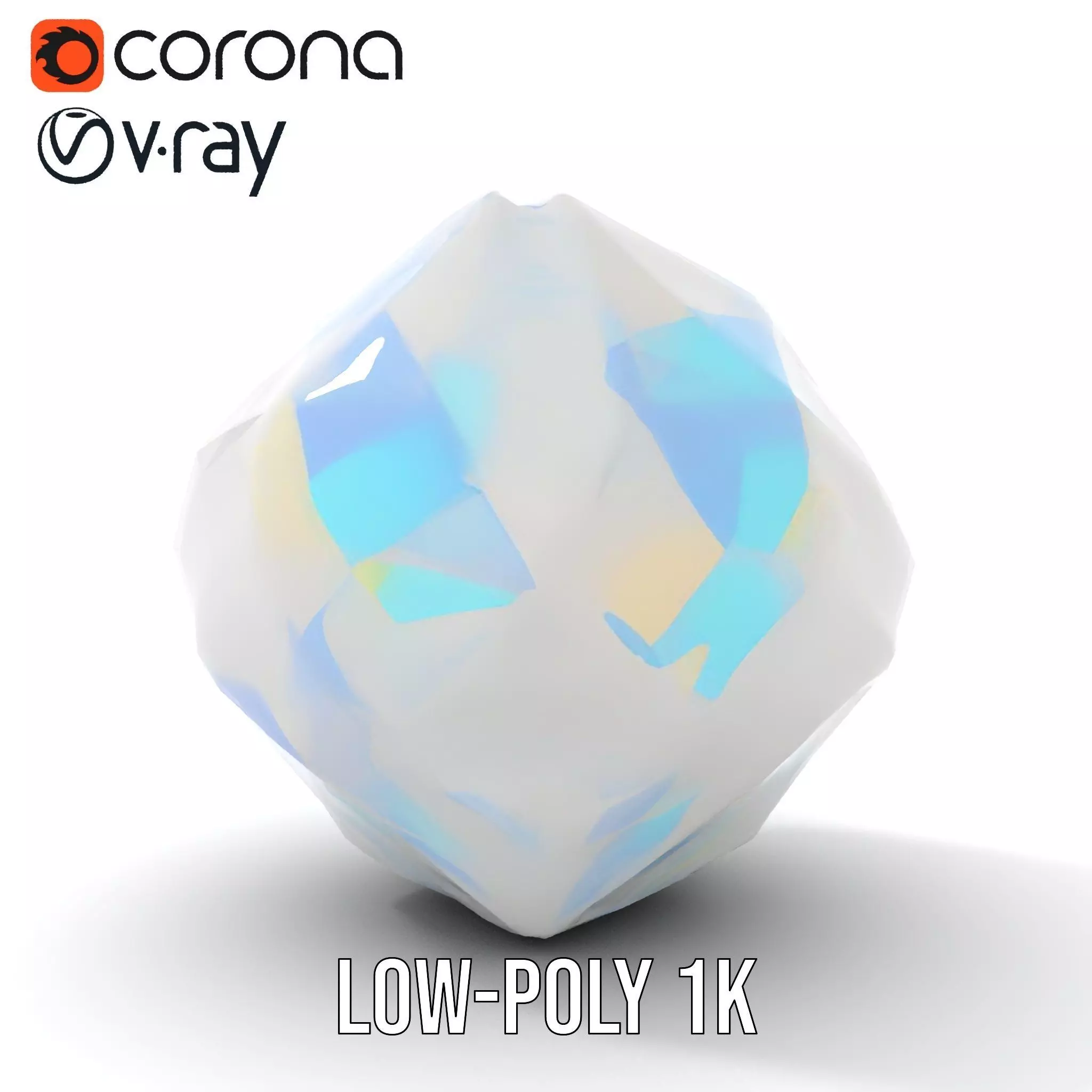 Prismatic Crystal Gem model pack Low-poly 3D model_22