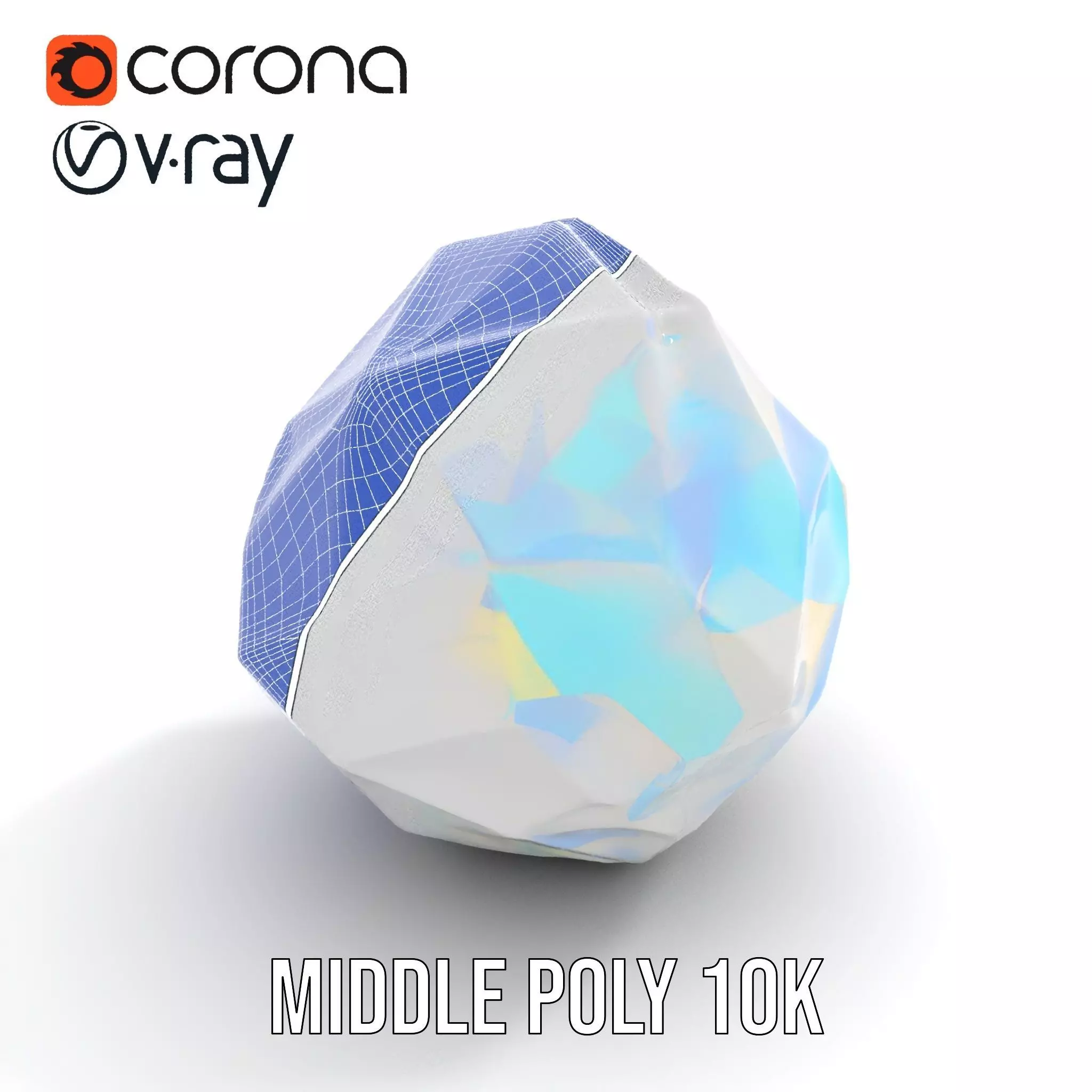 Prismatic Crystal Gem model pack Low-poly 3D model_18