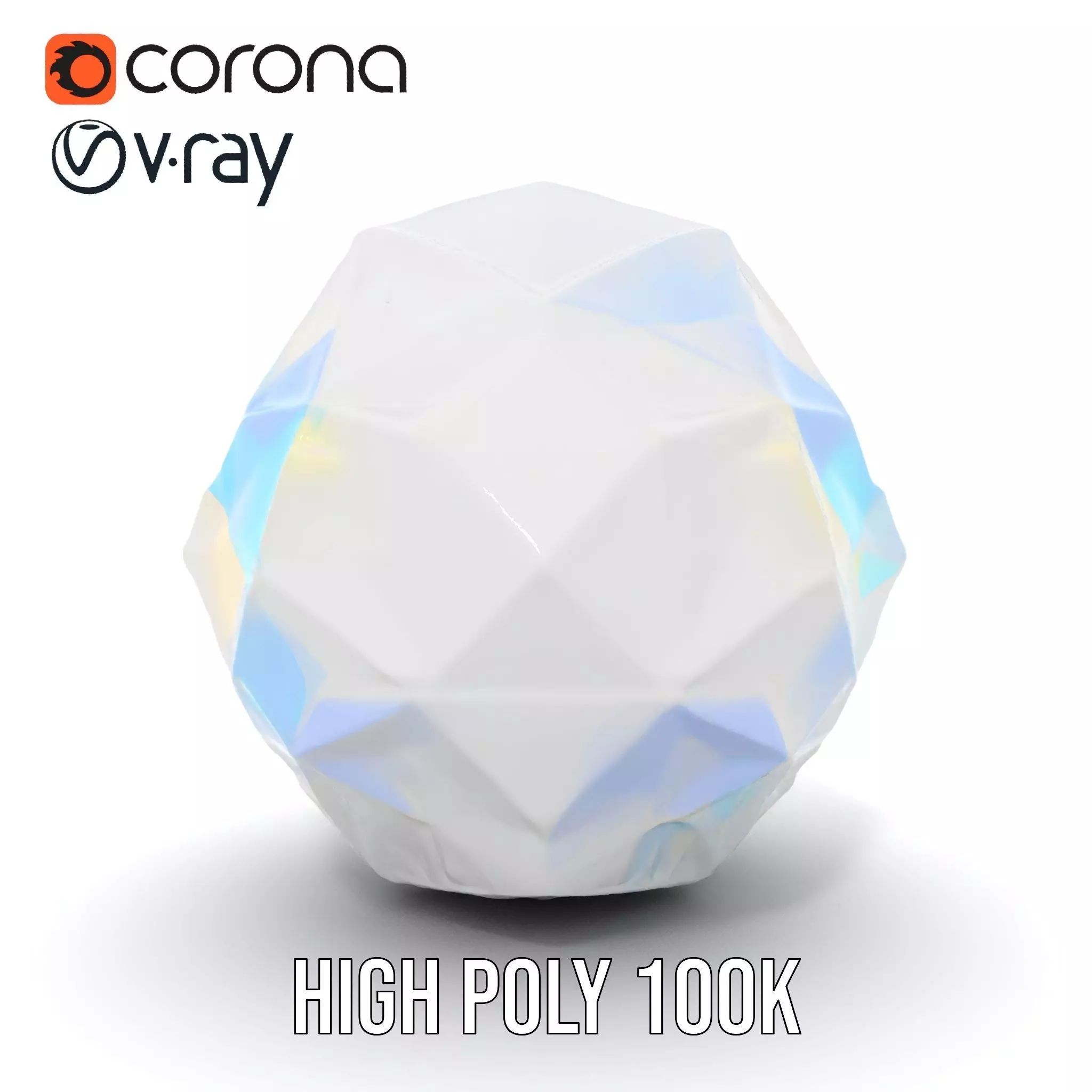 Prismatic Crystal Gem model pack Low-poly 3D model_23
