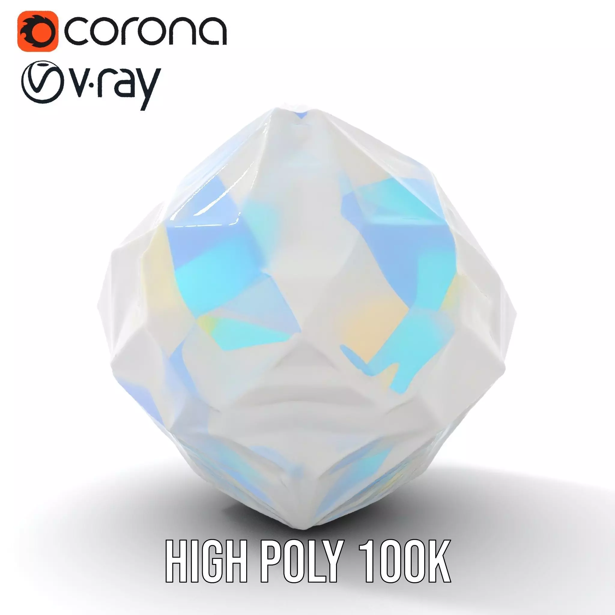 Prismatic Crystal Gem model pack Low-poly 3D model_32