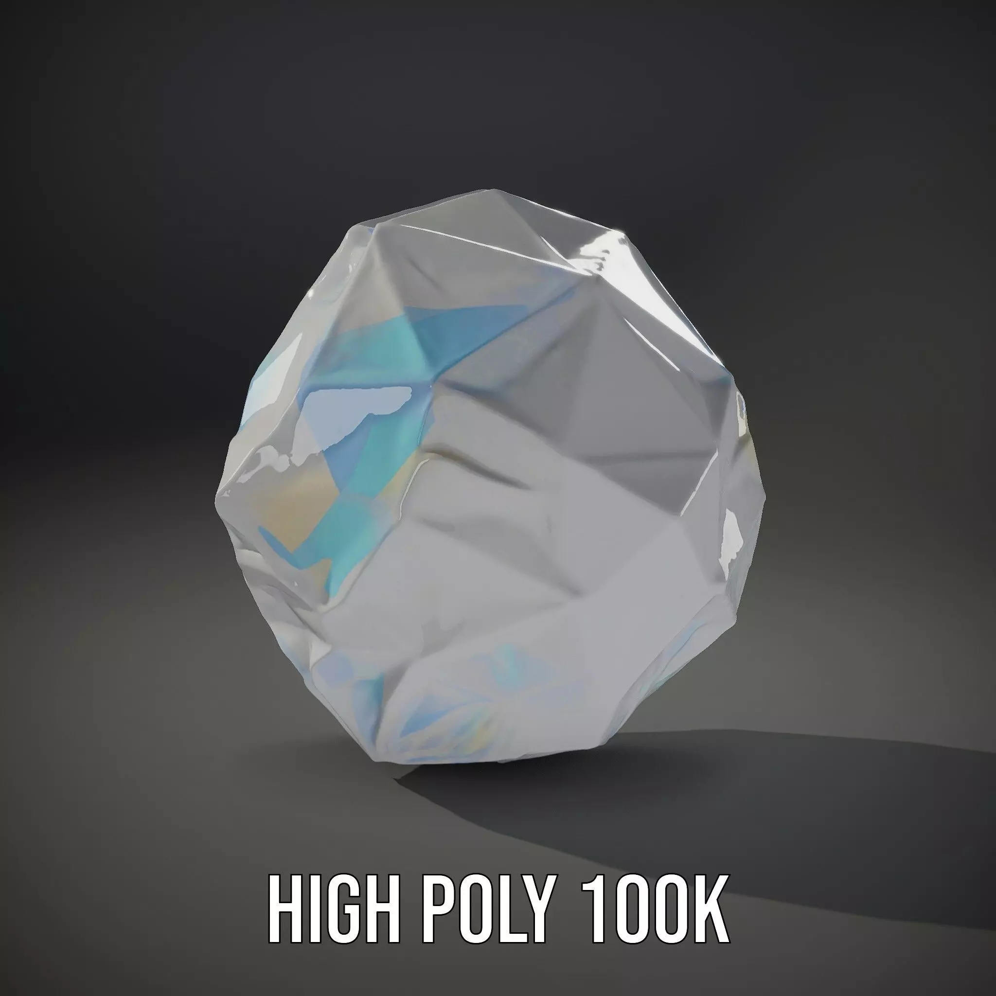 Prismatic Crystal Gem model pack Low-poly 3D model_10