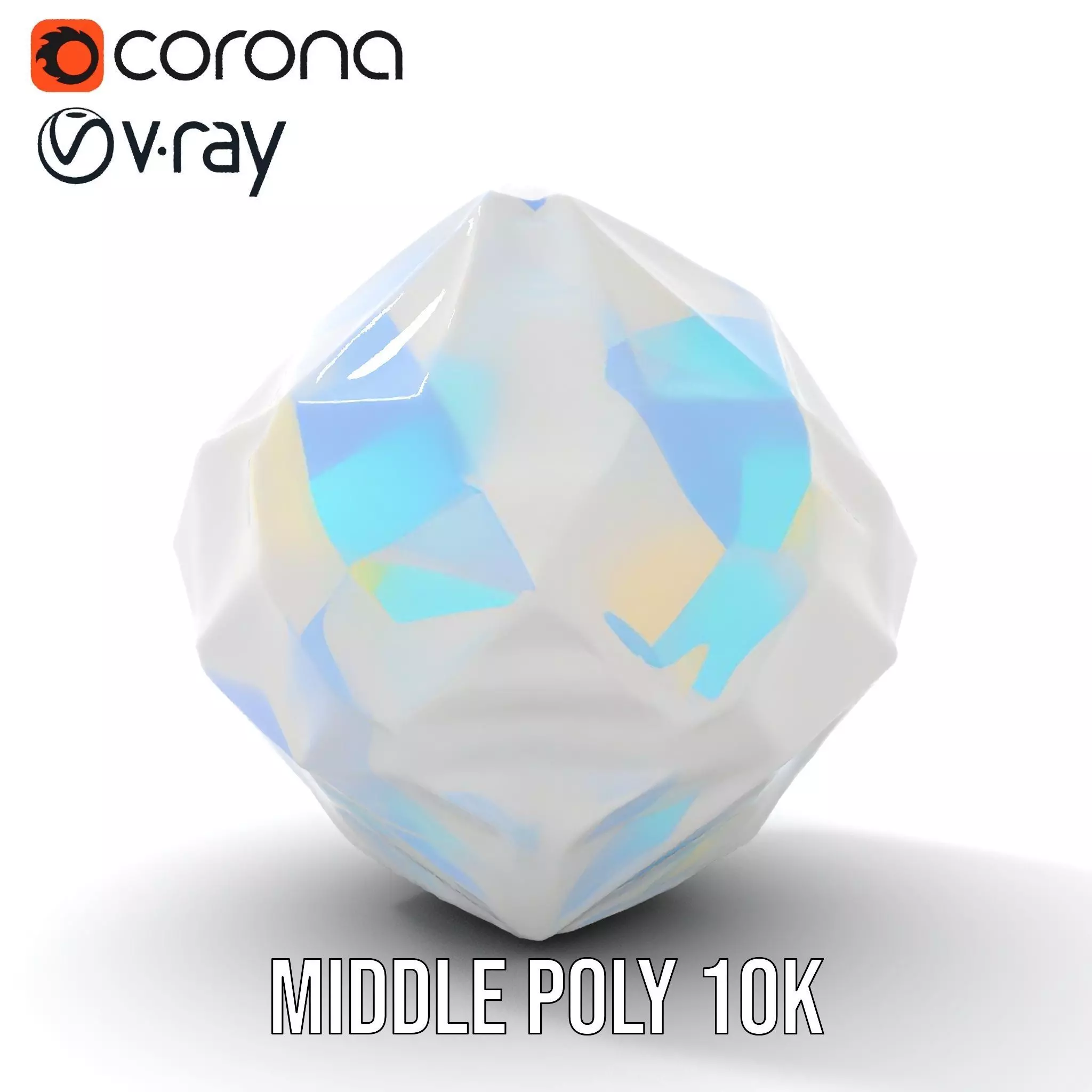 Prismatic Crystal Gem model pack Low-poly 3D model_21