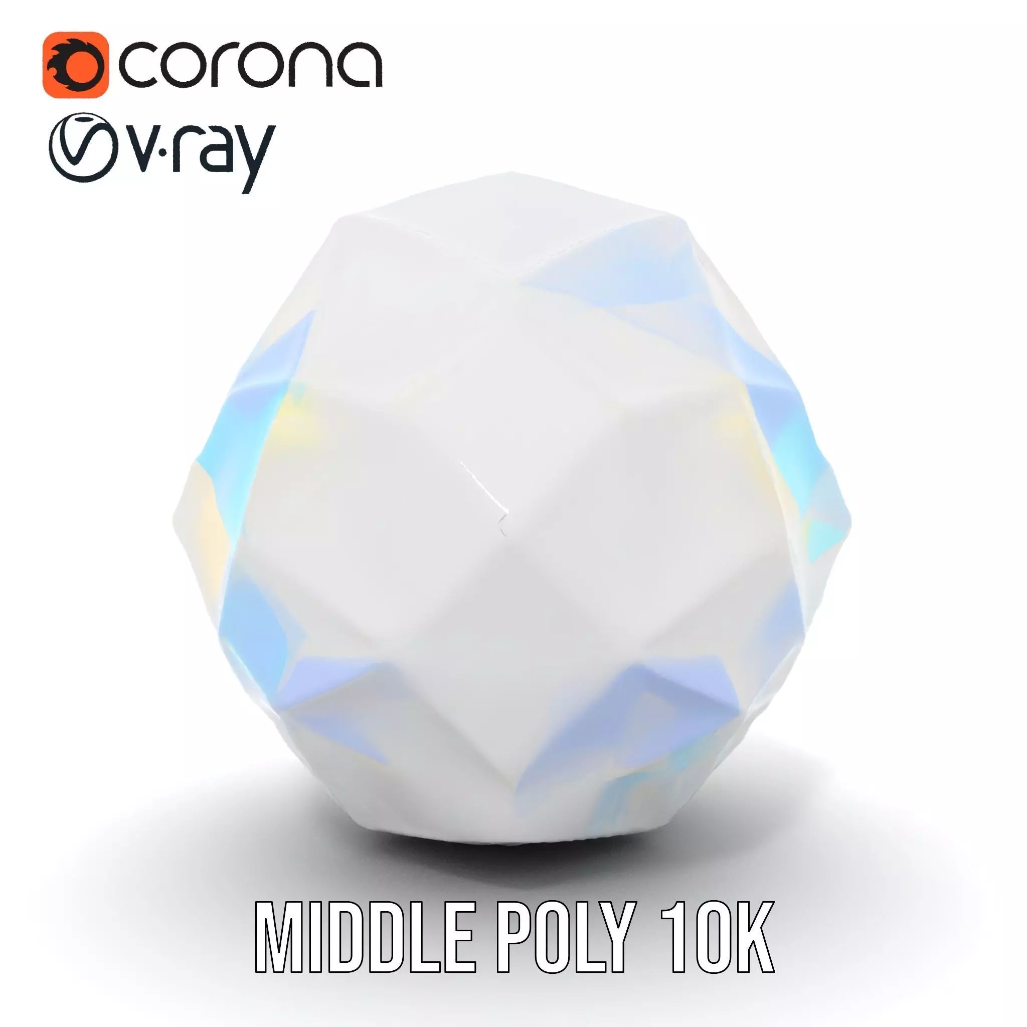 Prismatic Crystal Gem model pack Low-poly 3D model_13