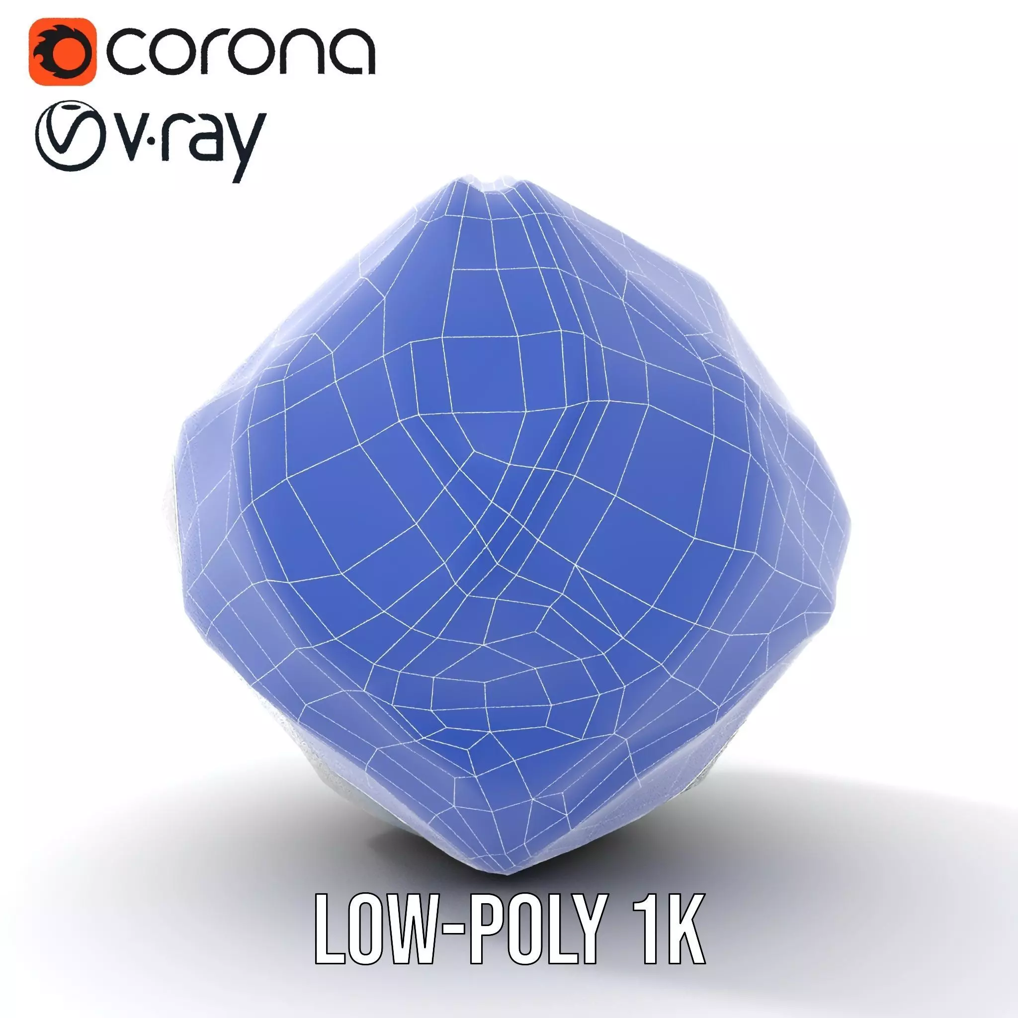 Prismatic Crystal Gem model pack Low-poly 3D model_16