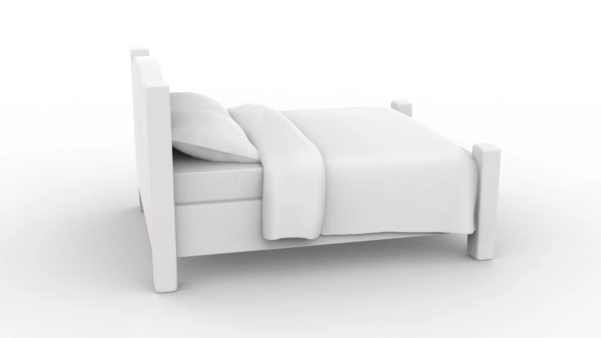 Low-Poly Bed 3D Printable 3D print model_5