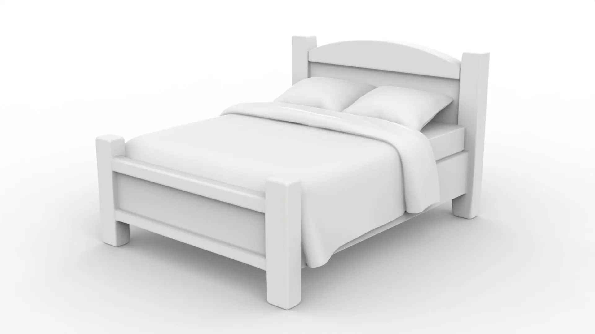 Low-Poly Bed 3D Printable 3D print model_2