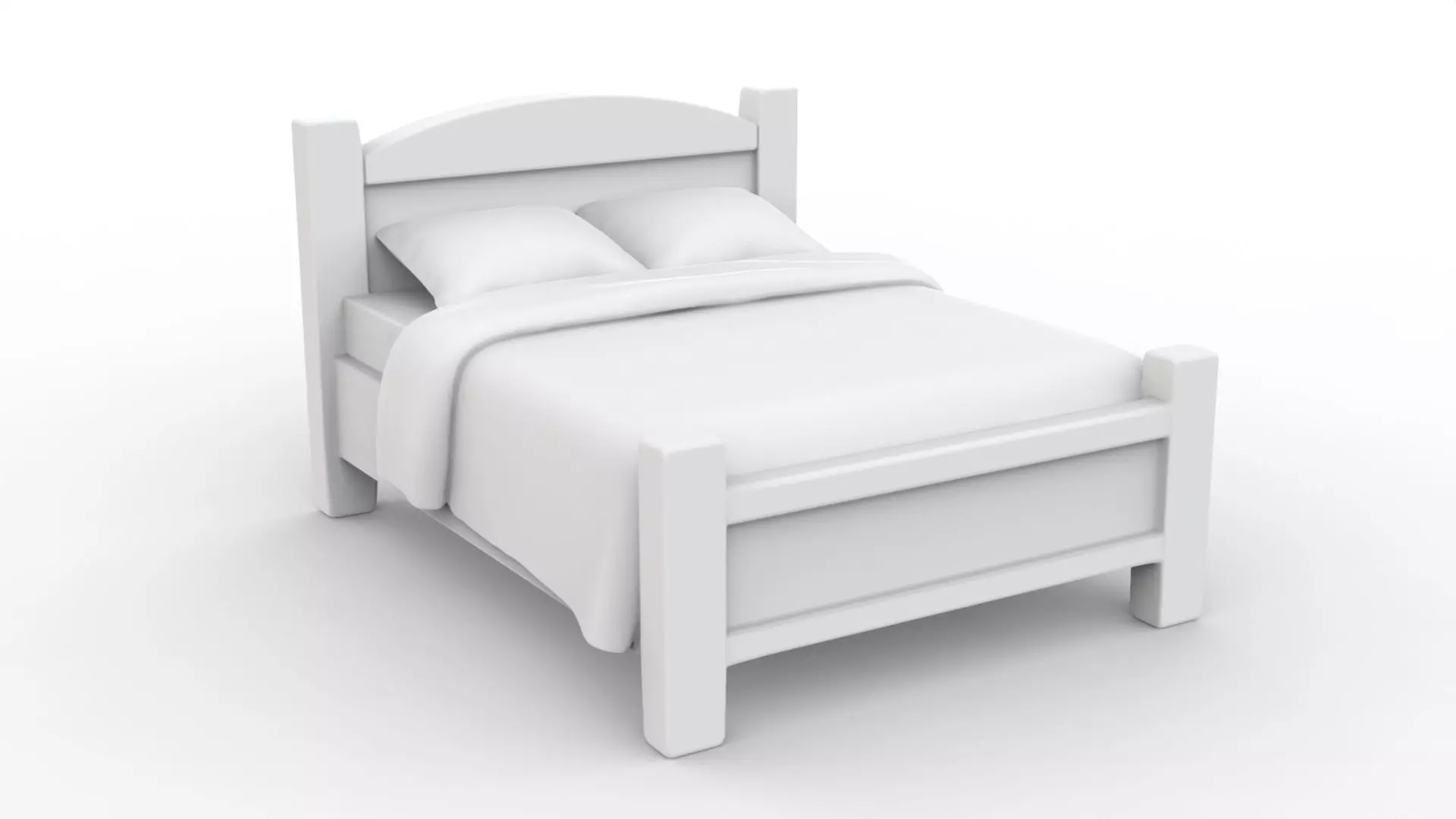 Low-Poly Bed 3D Printable 3D print model_1