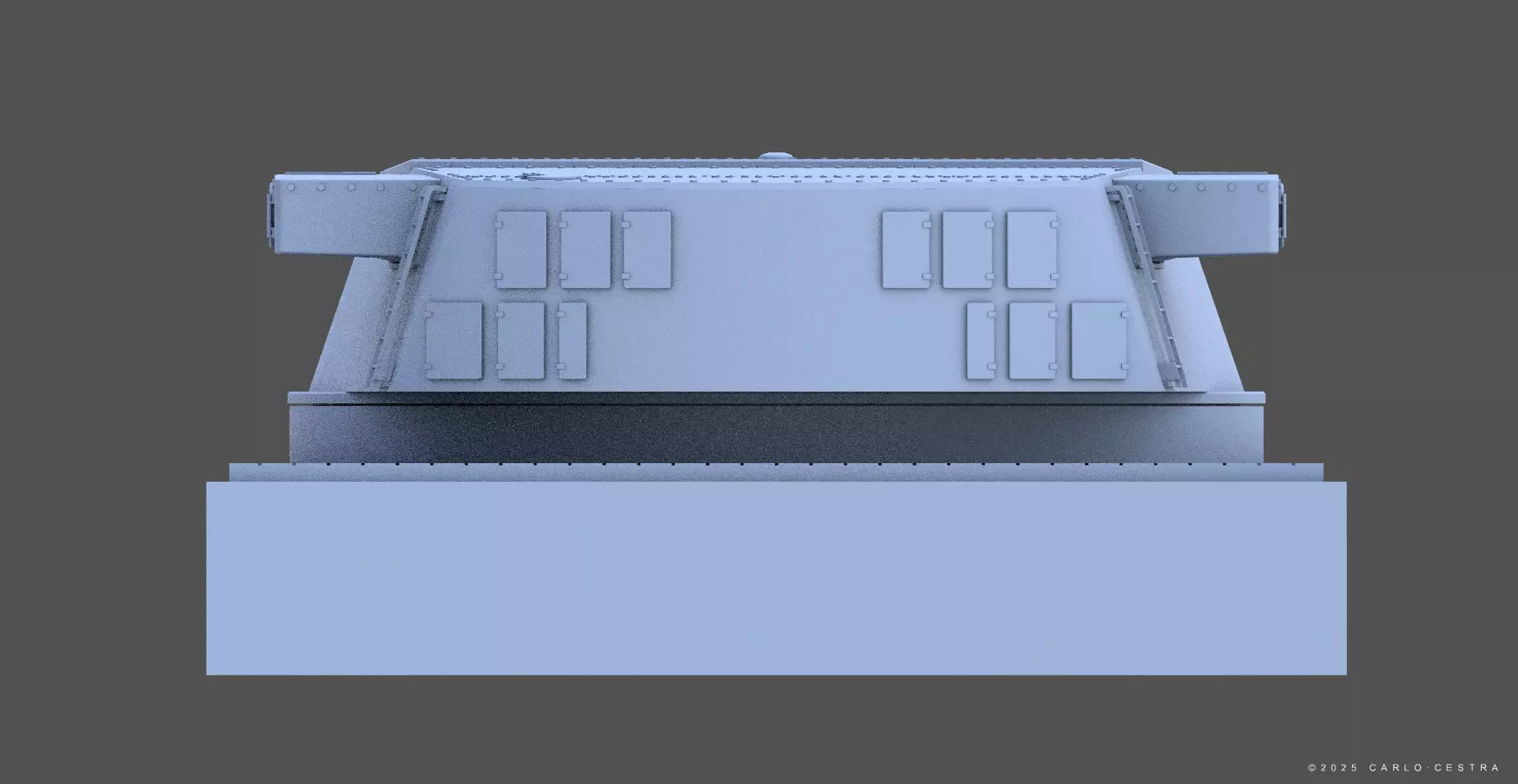 360mm Mark III quadruple turret - Personal license - 1-72 scale 3D print model_15