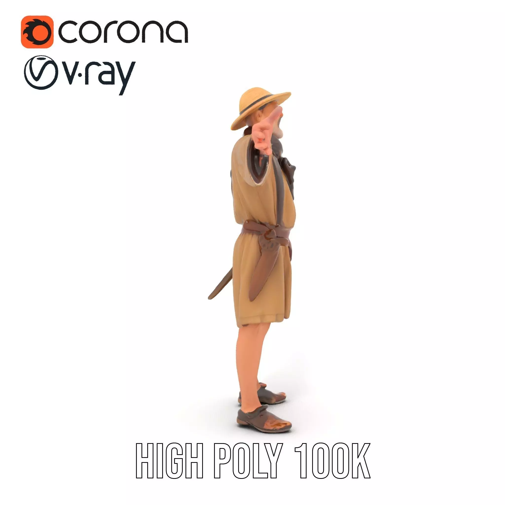 Adventurer Explorer model pack Low-poly 3D model_26