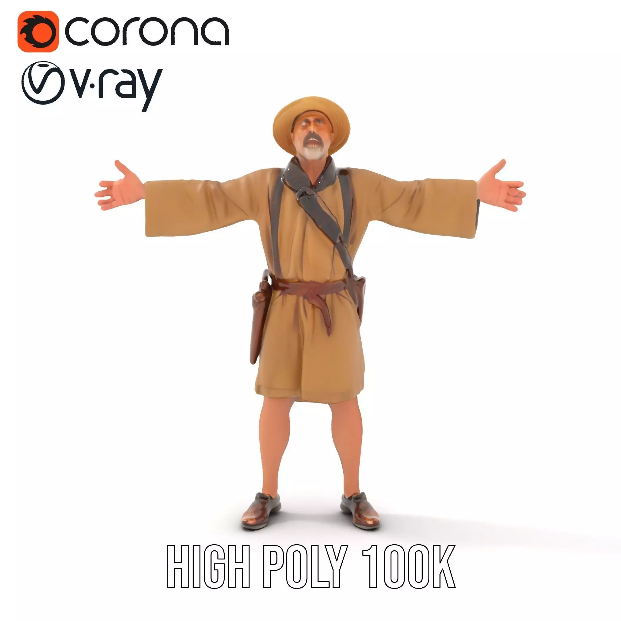 Adventurer Explorer model pack Low-poly 3D model_12