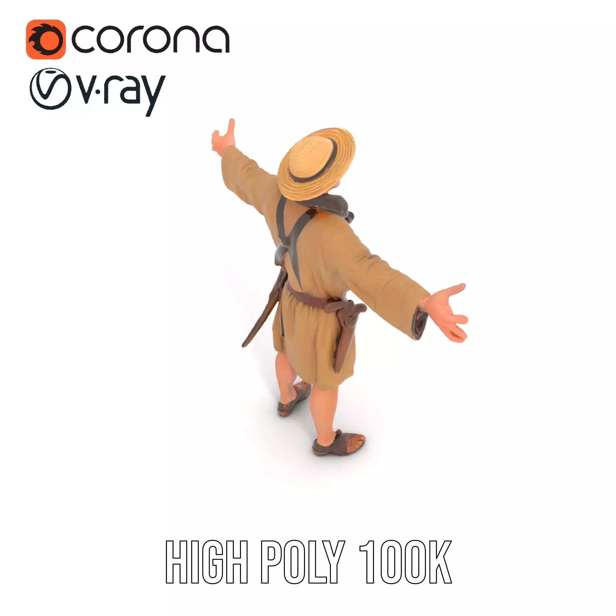 Adventurer Explorer model pack Low-poly 3D model_15