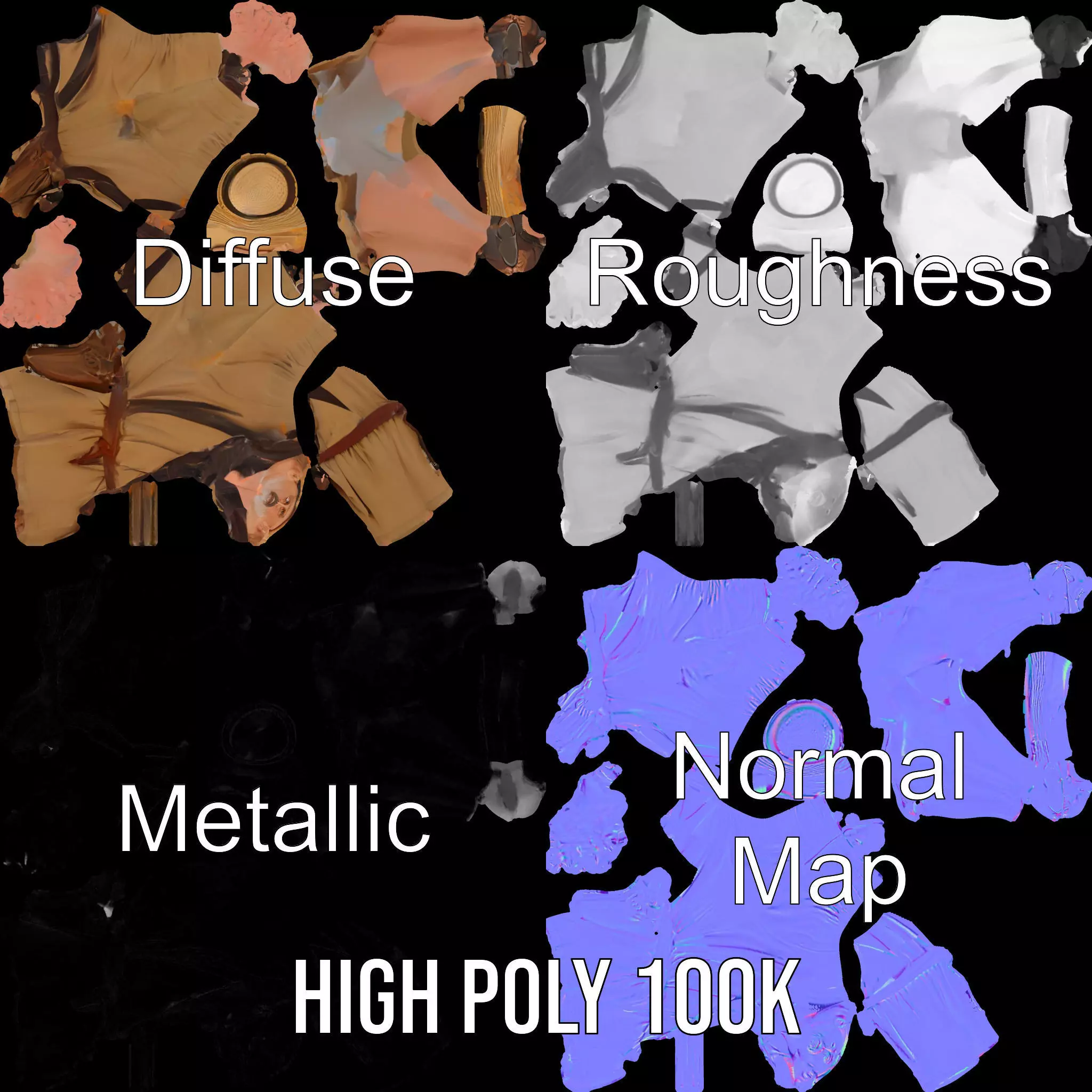 Adventurer Explorer model pack Low-poly 3D model_3