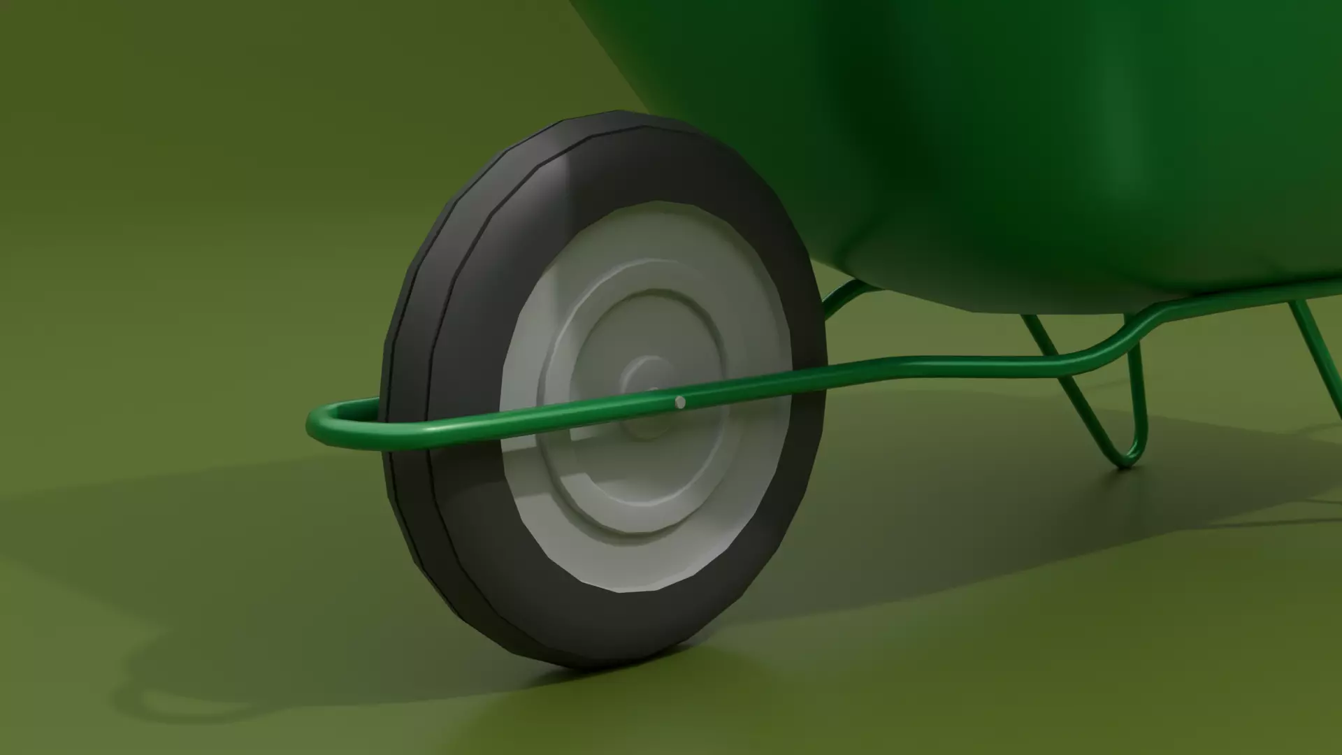 Industrial Wheelbarrow Low-poly 3D model_2