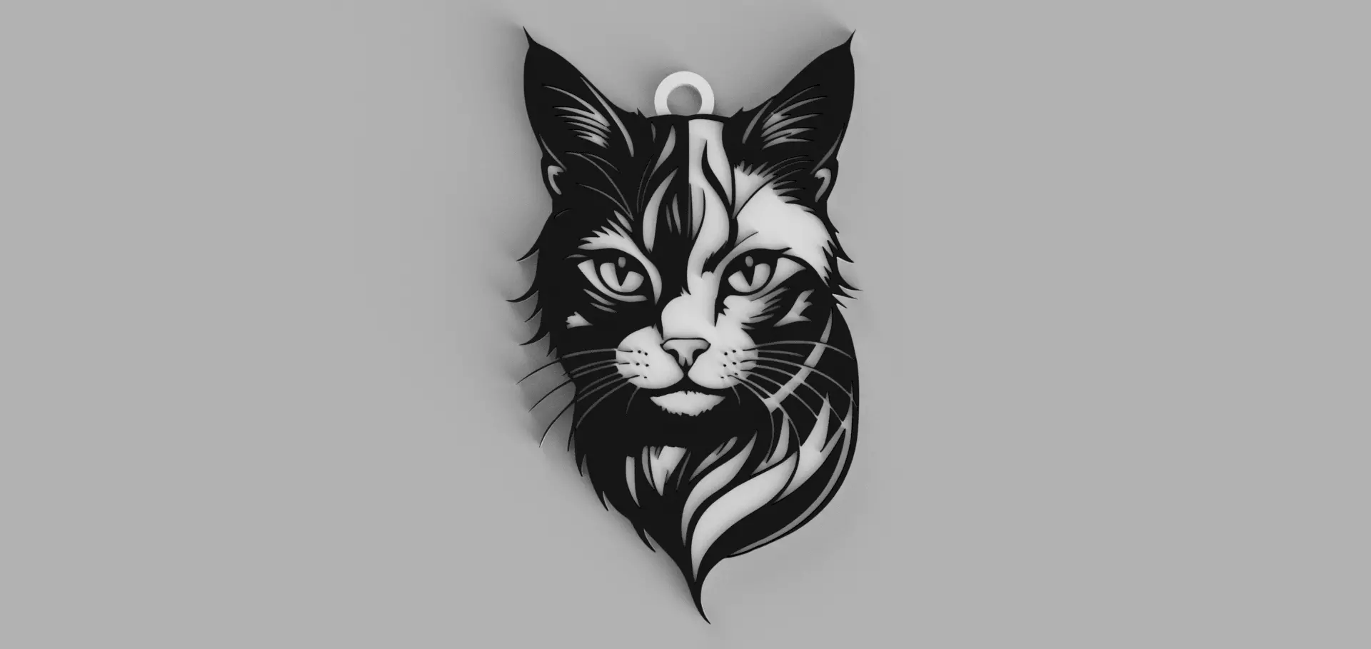 Cat Head Other 2 keychain - pendant - earring Free 3D print model_0