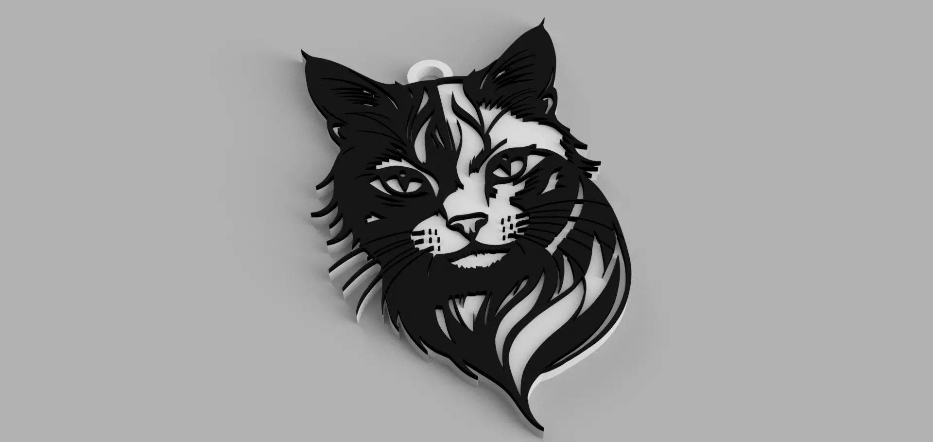 Cat Head Other 2 keychain - pendant - earring Free 3D print model_1