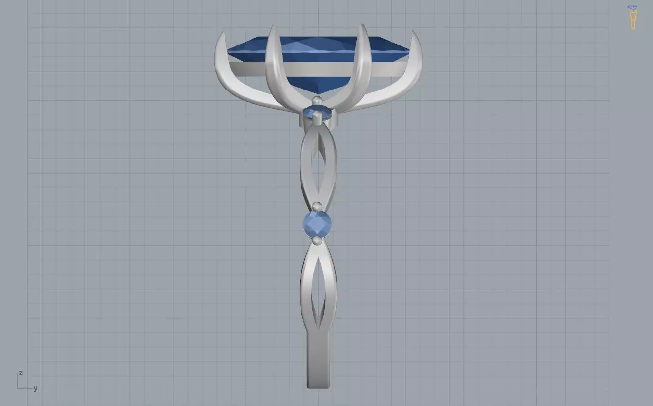 Marquise Ring 3D print model_11