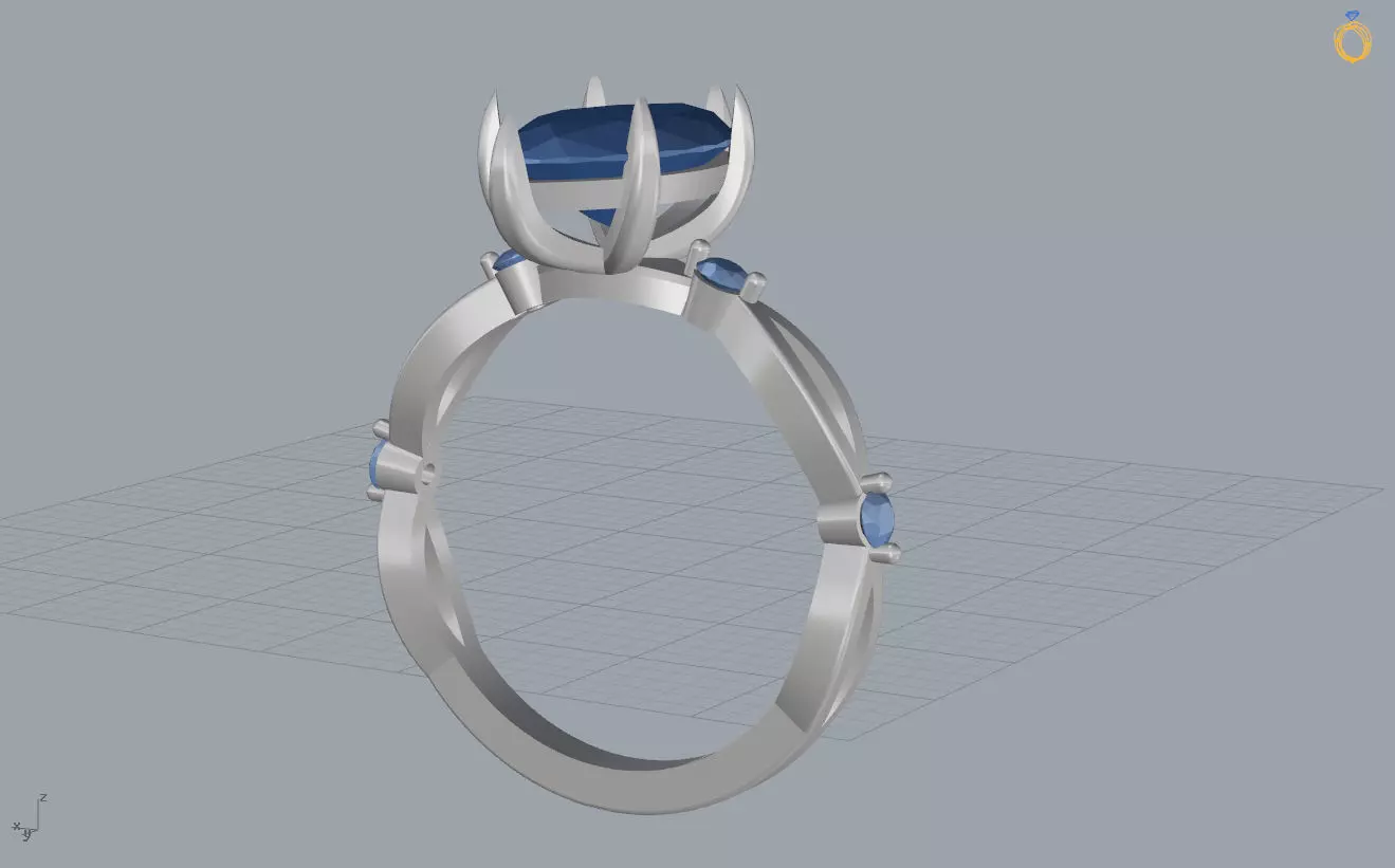 Marquise Ring 3D print model_14