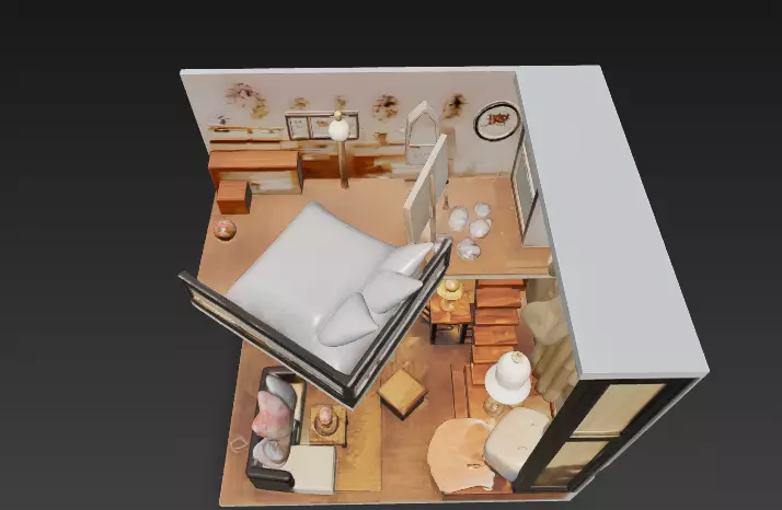 Detailed Cabin 3D Model 3D model_1