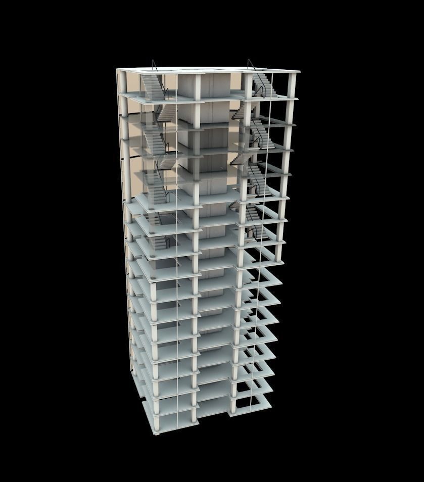 Building tall Free 3D model_1