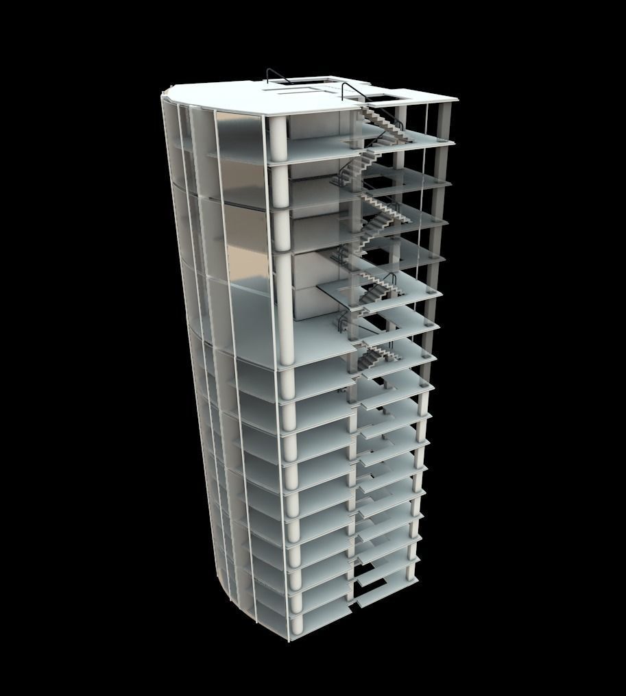 Building tall Free 3D model_0