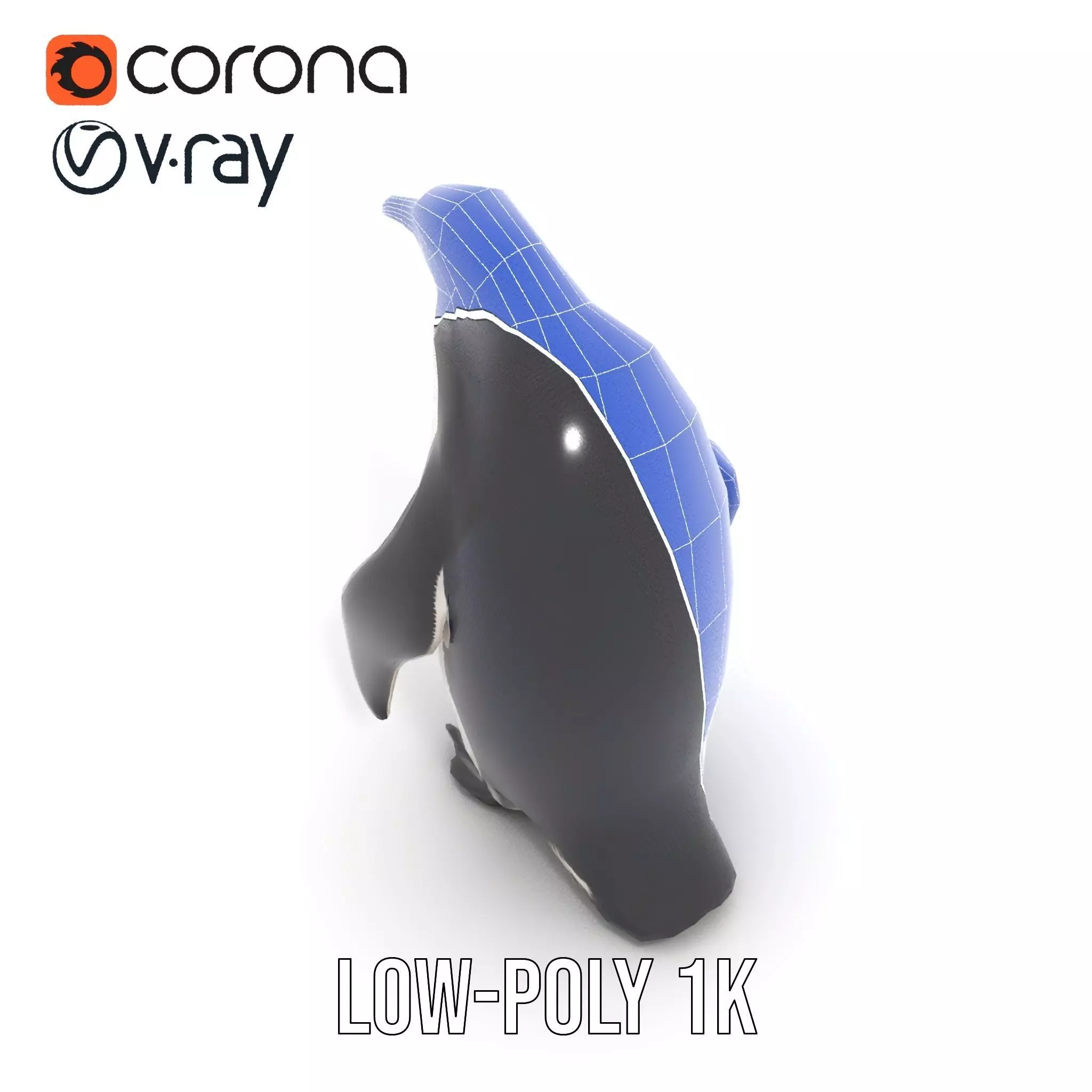 Realistic Emperor Penguin model pack Low-poly 3D model_7