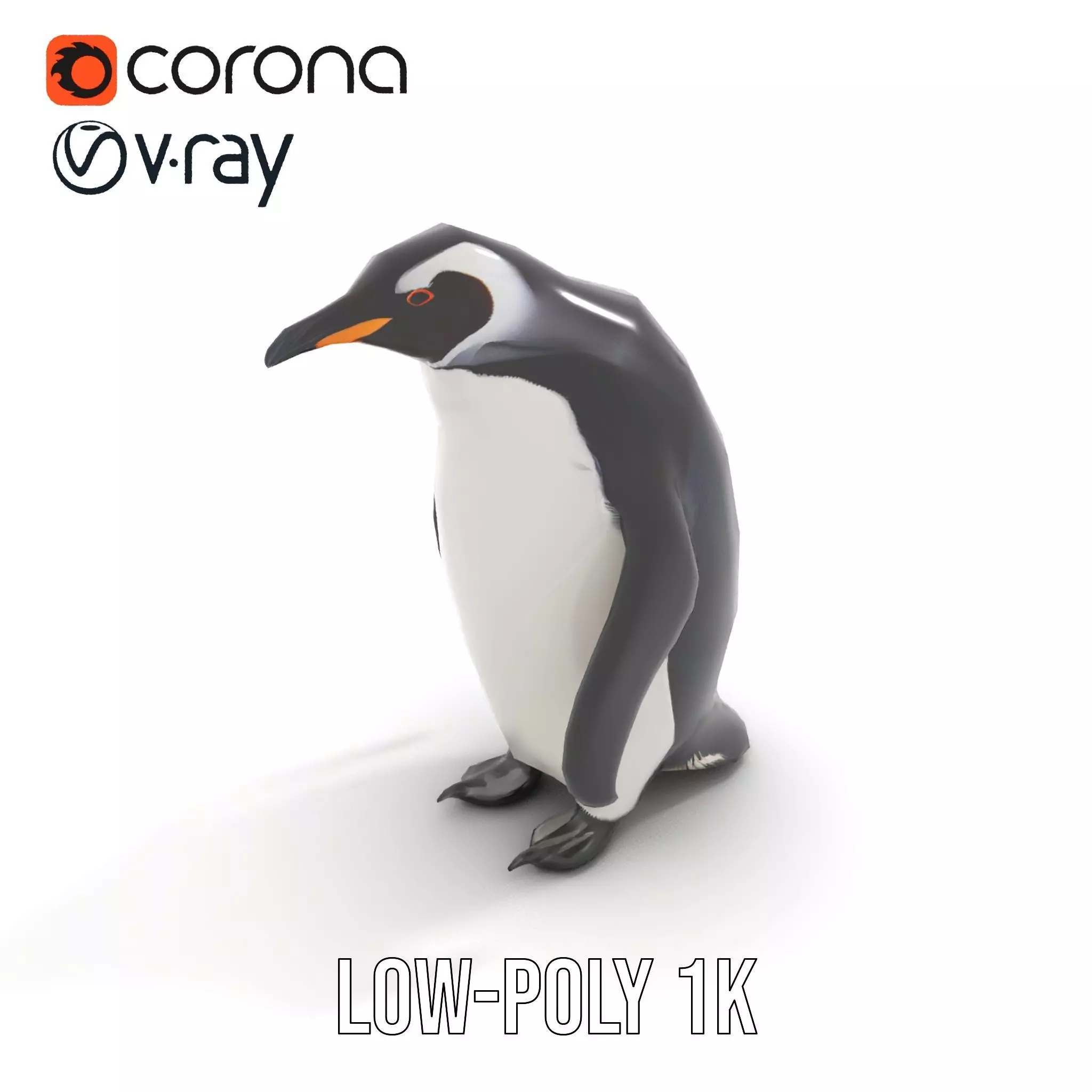 Realistic Emperor Penguin model pack Low-poly 3D model_14