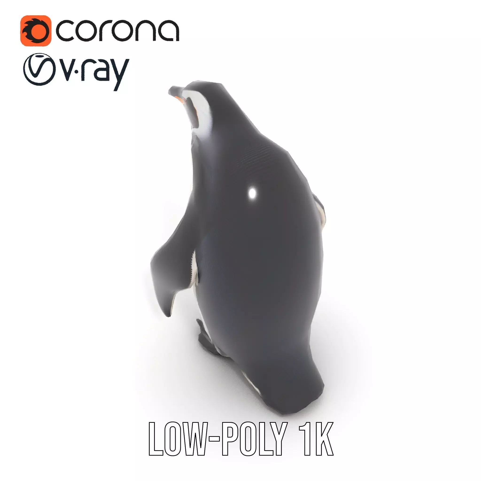 Realistic Emperor Penguin model pack Low-poly 3D model_9