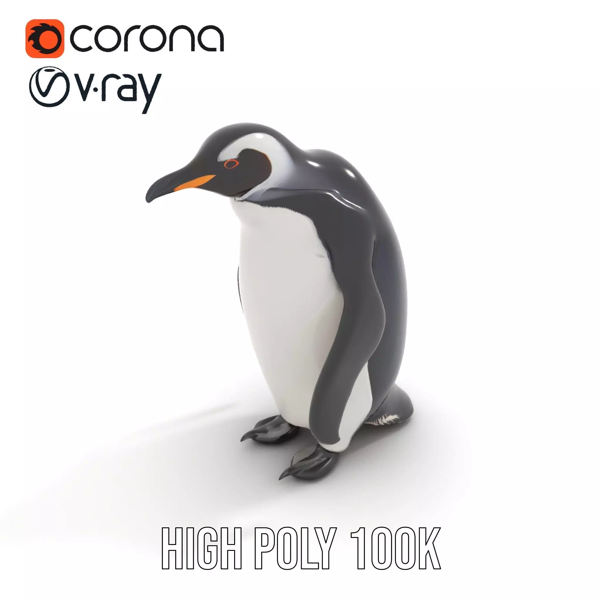 Realistic Emperor Penguin model pack Low-poly 3D model_29