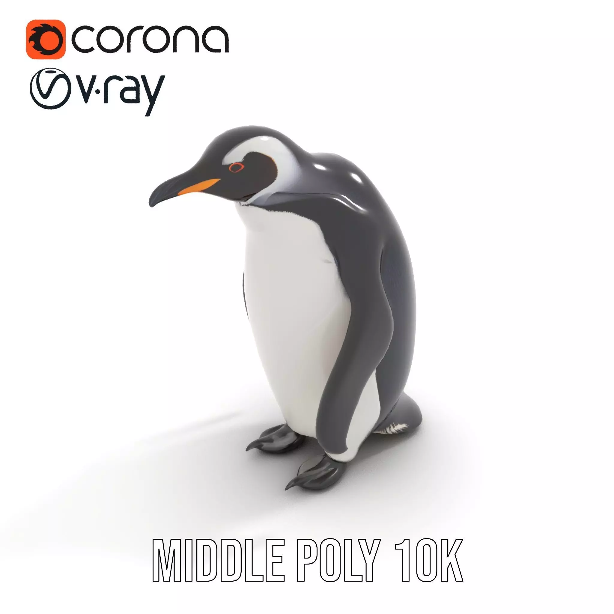 Realistic Emperor Penguin model pack Low-poly 3D model_15