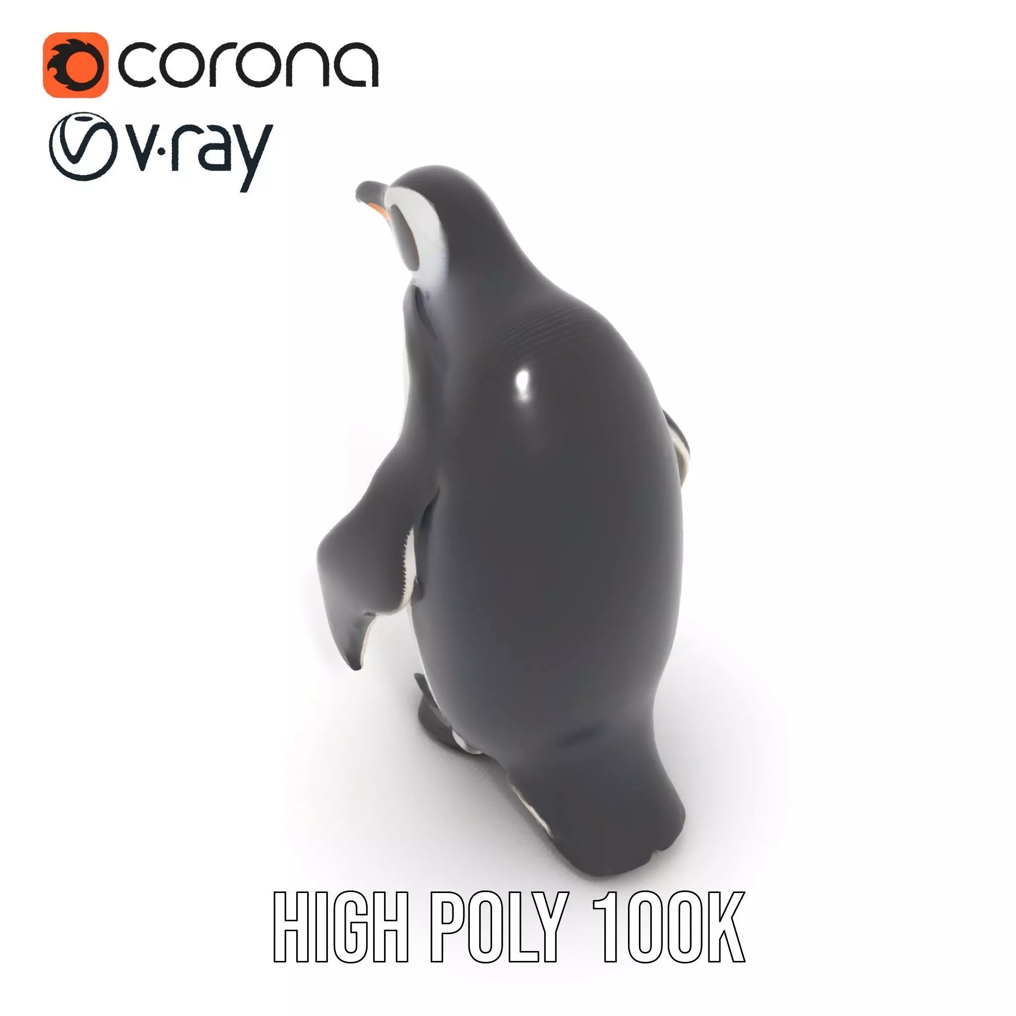 Realistic Emperor Penguin model pack Low-poly 3D model_20
