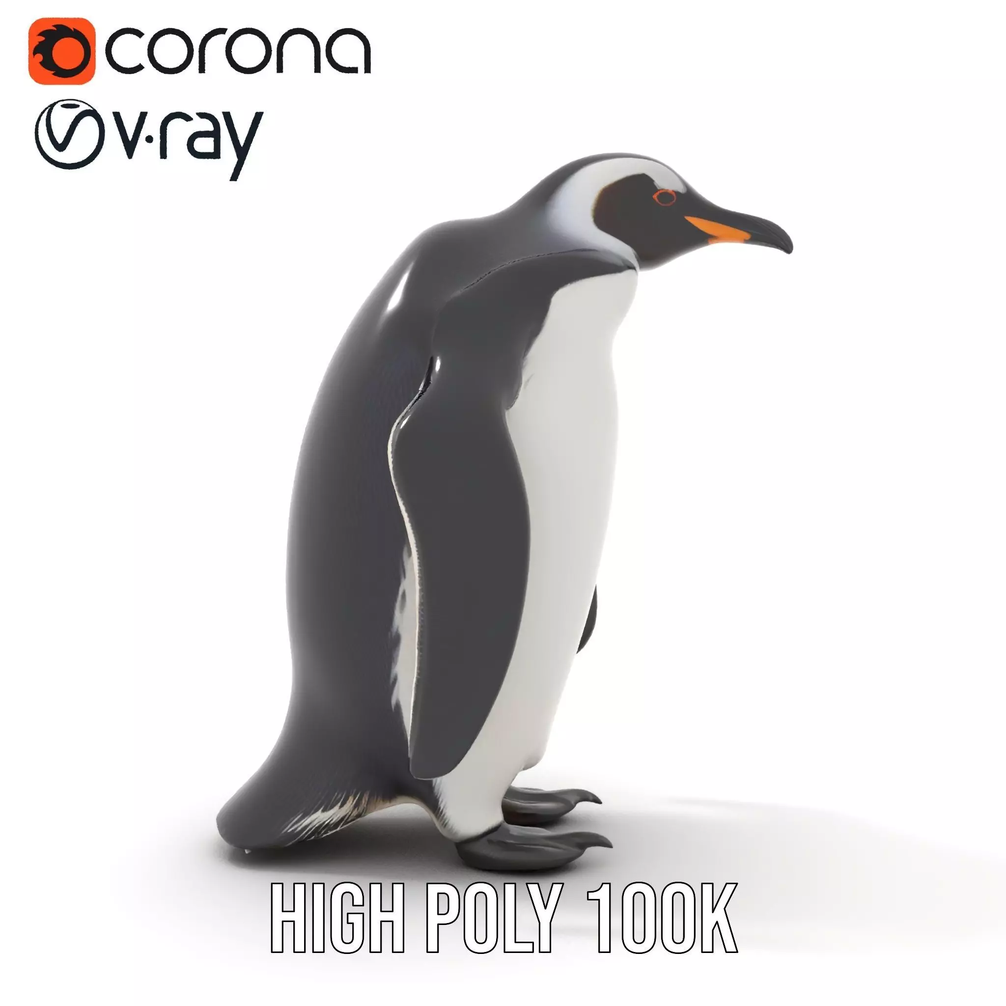 Realistic Emperor Penguin model pack Low-poly 3D model_17