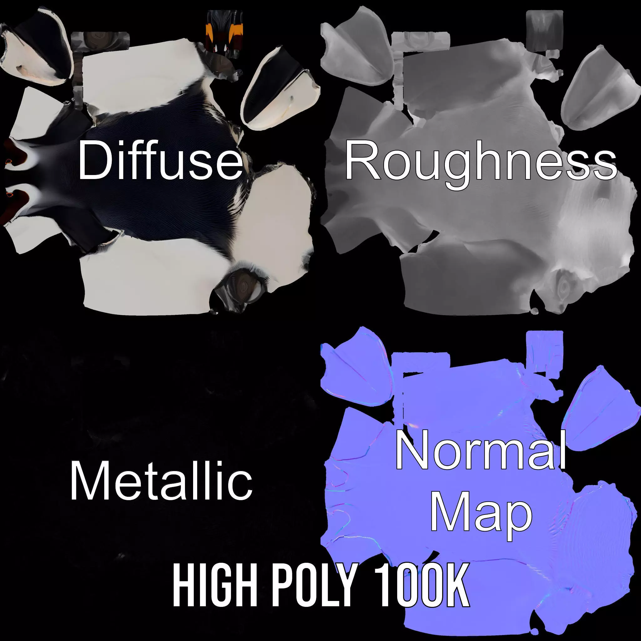 Realistic Emperor Penguin model pack Low-poly 3D model_3