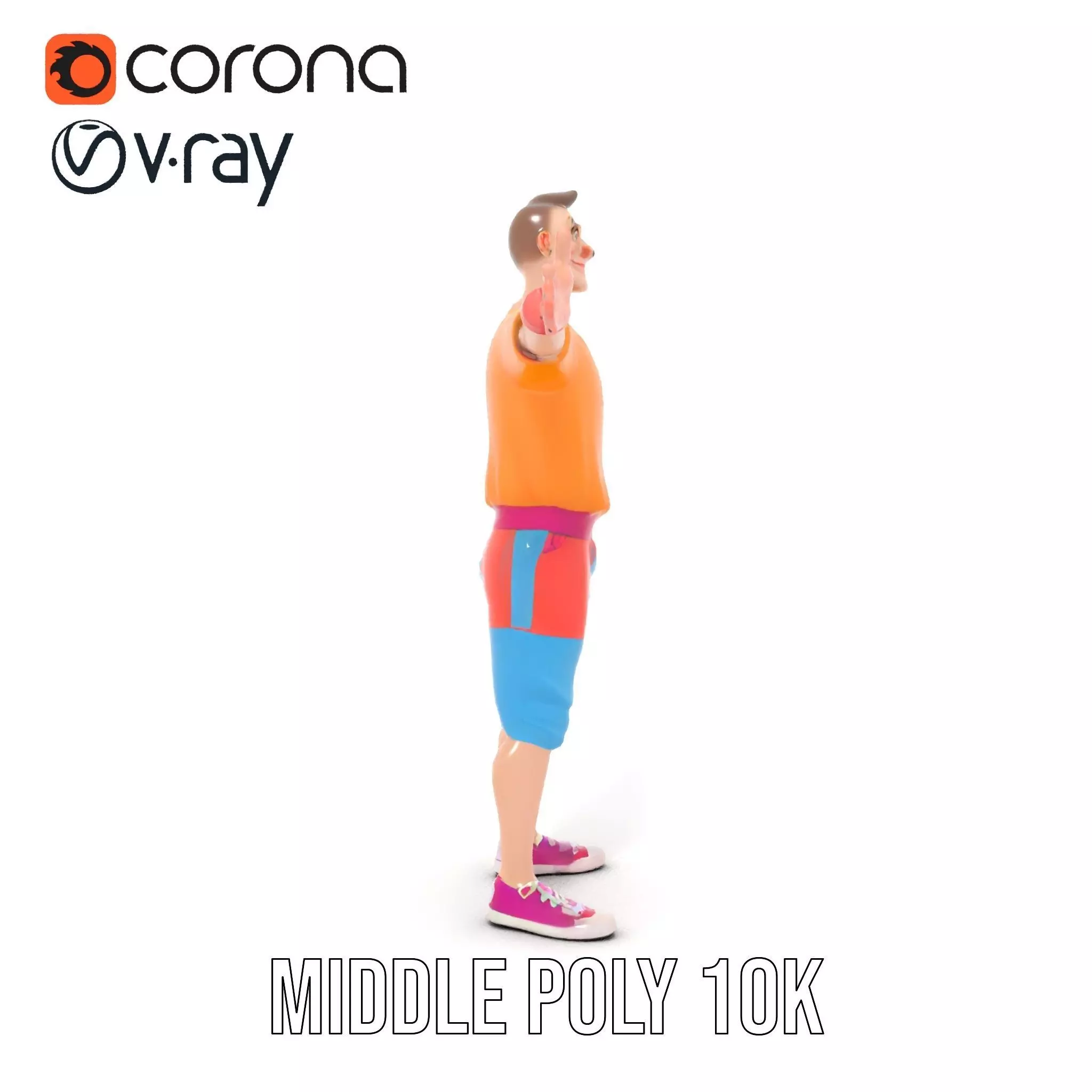 Colorful Casual Character model pack Low-poly 3D model_21