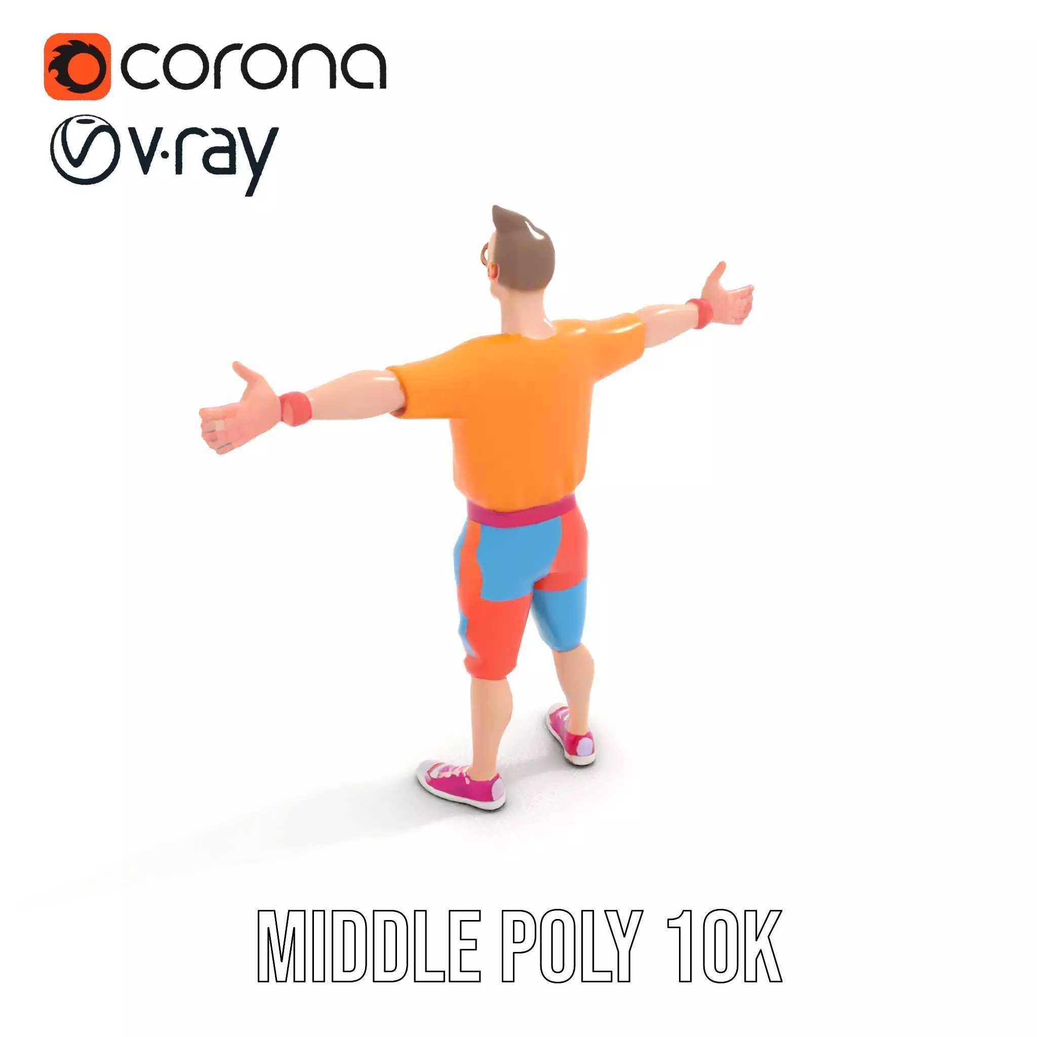 Colorful Casual Character model pack Low-poly 3D model_12