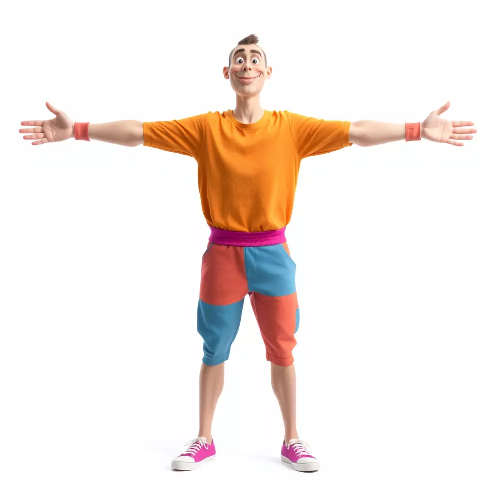 Colorful Casual Character model pack Low-poly 3D model_2