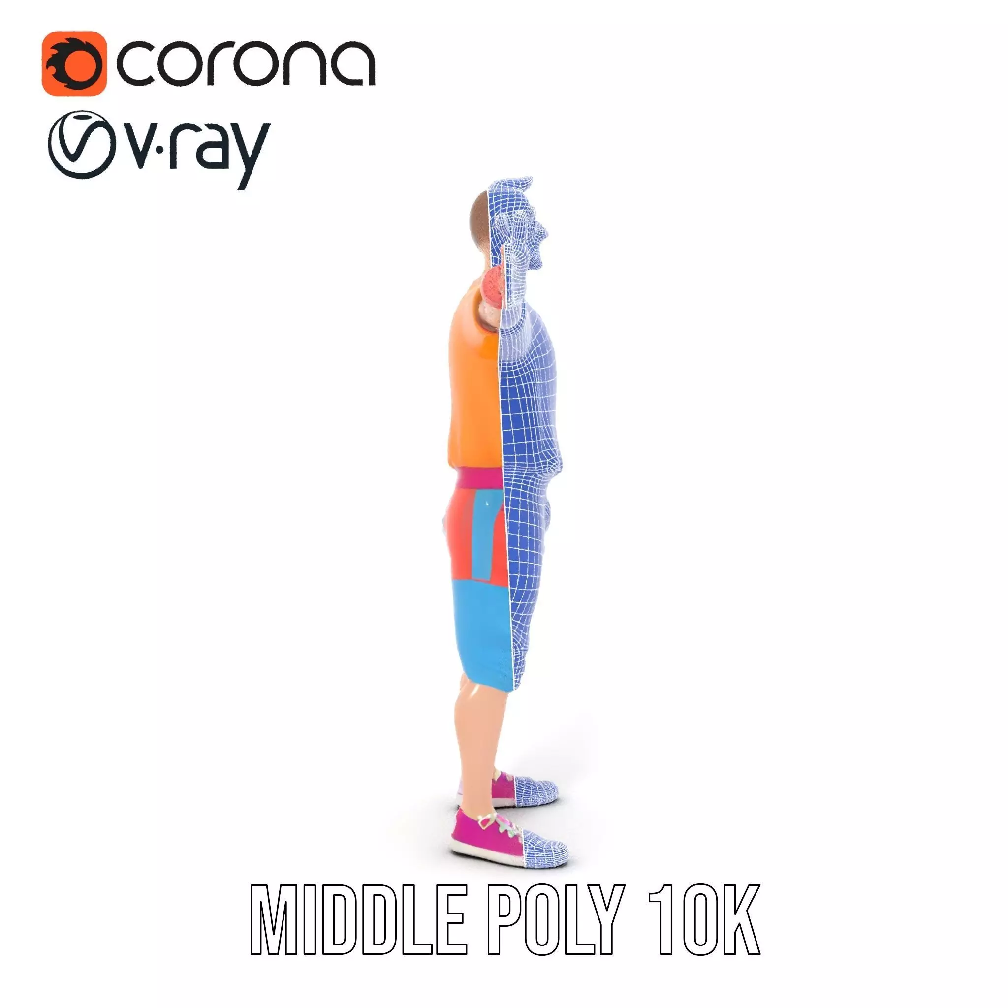 Colorful Casual Character model pack Low-poly 3D model_26