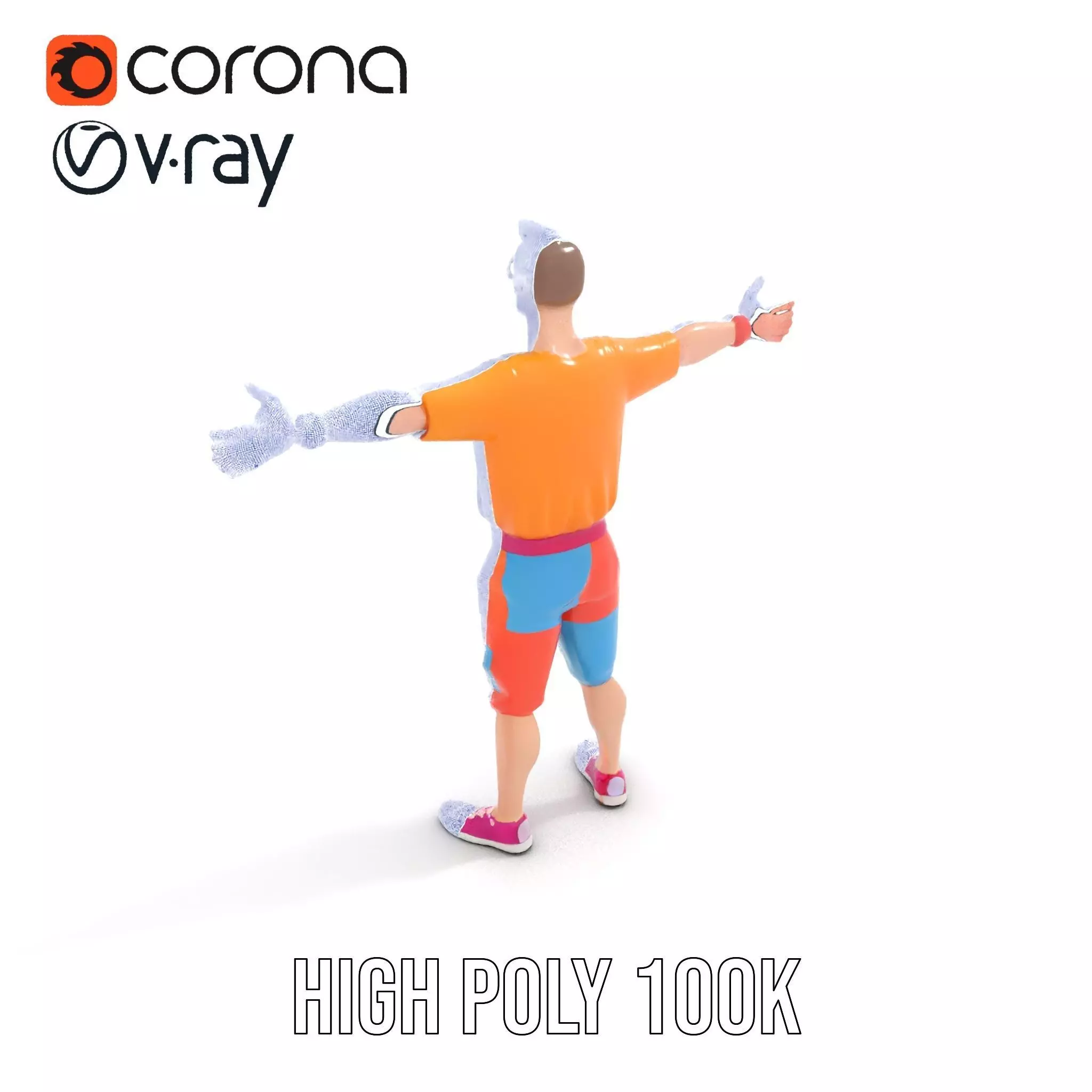 Colorful Casual Character model pack Low-poly 3D model_31