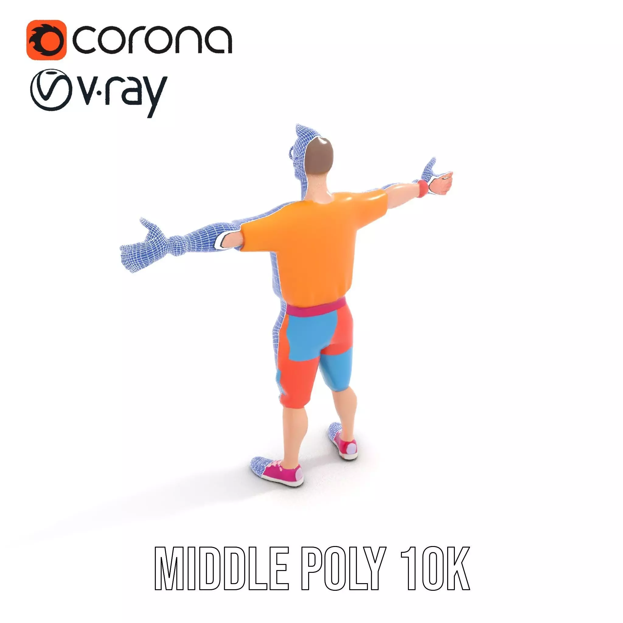 Colorful Casual Character model pack Low-poly 3D model_9