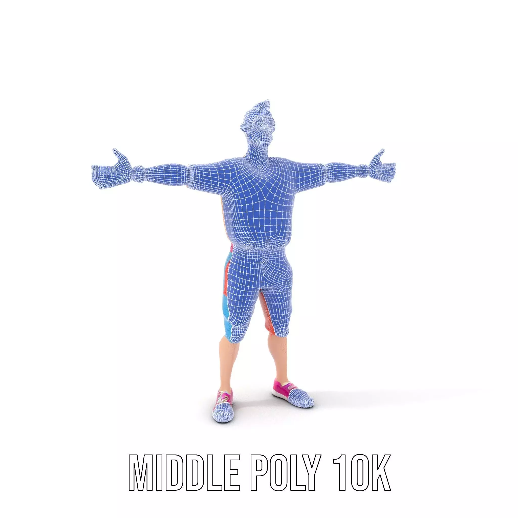 Colorful Casual Character model pack Low-poly 3D model_5