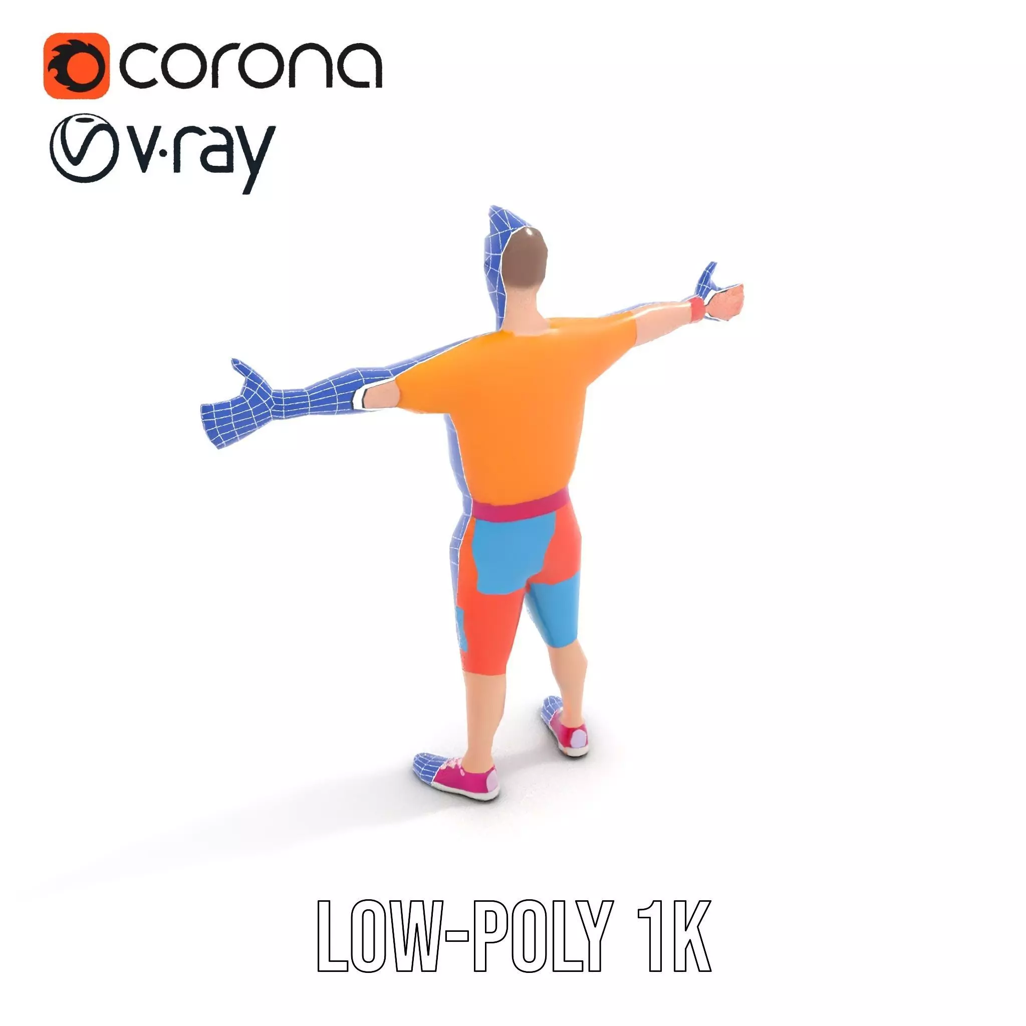 Colorful Casual Character model pack Low-poly 3D model_27