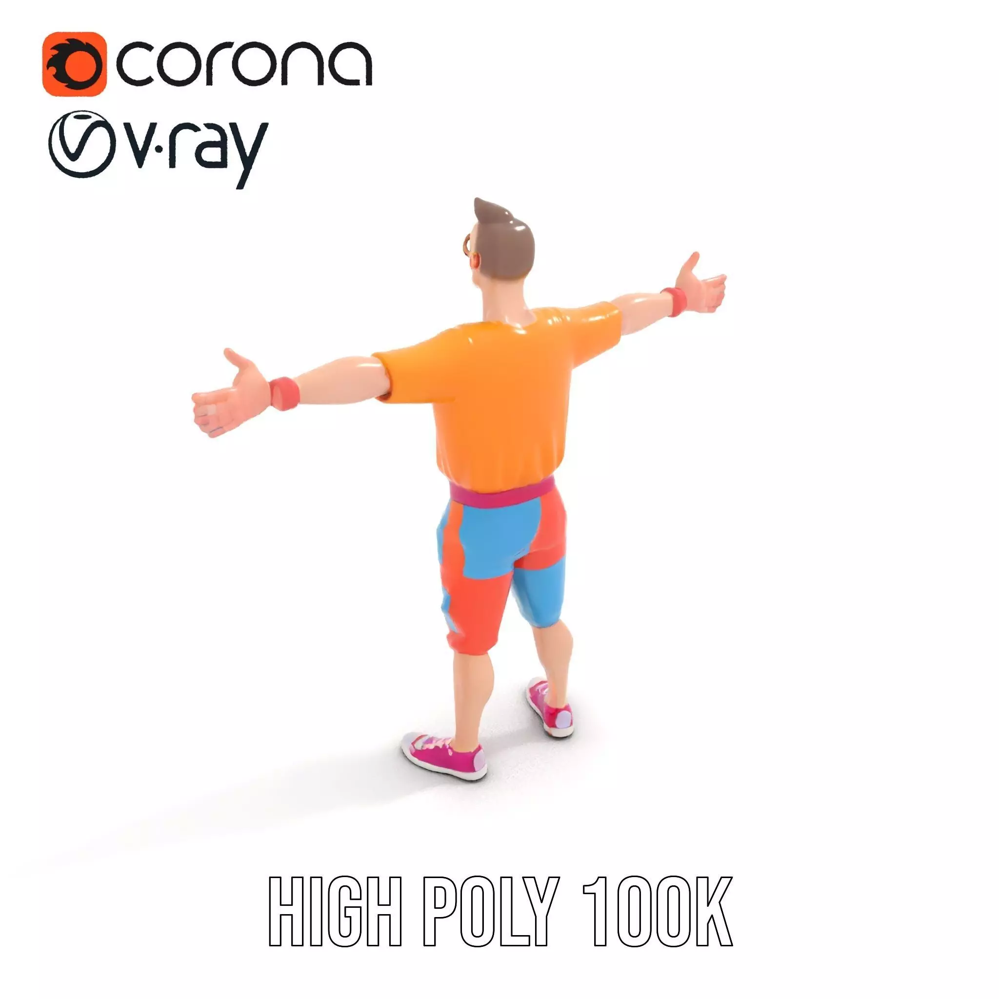 Colorful Casual Character model pack Low-poly 3D model_14
