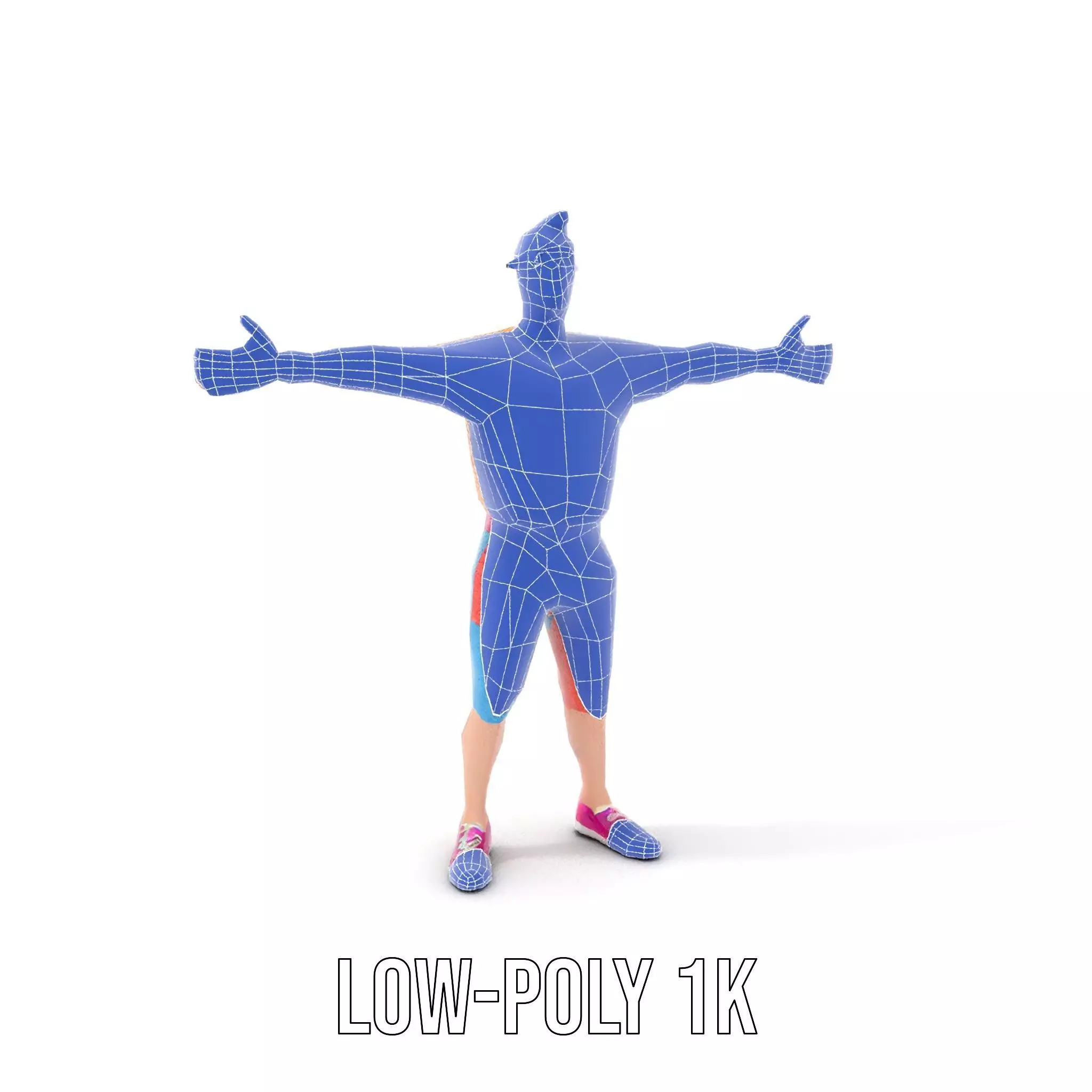 Colorful Casual Character model pack Low-poly 3D model_8