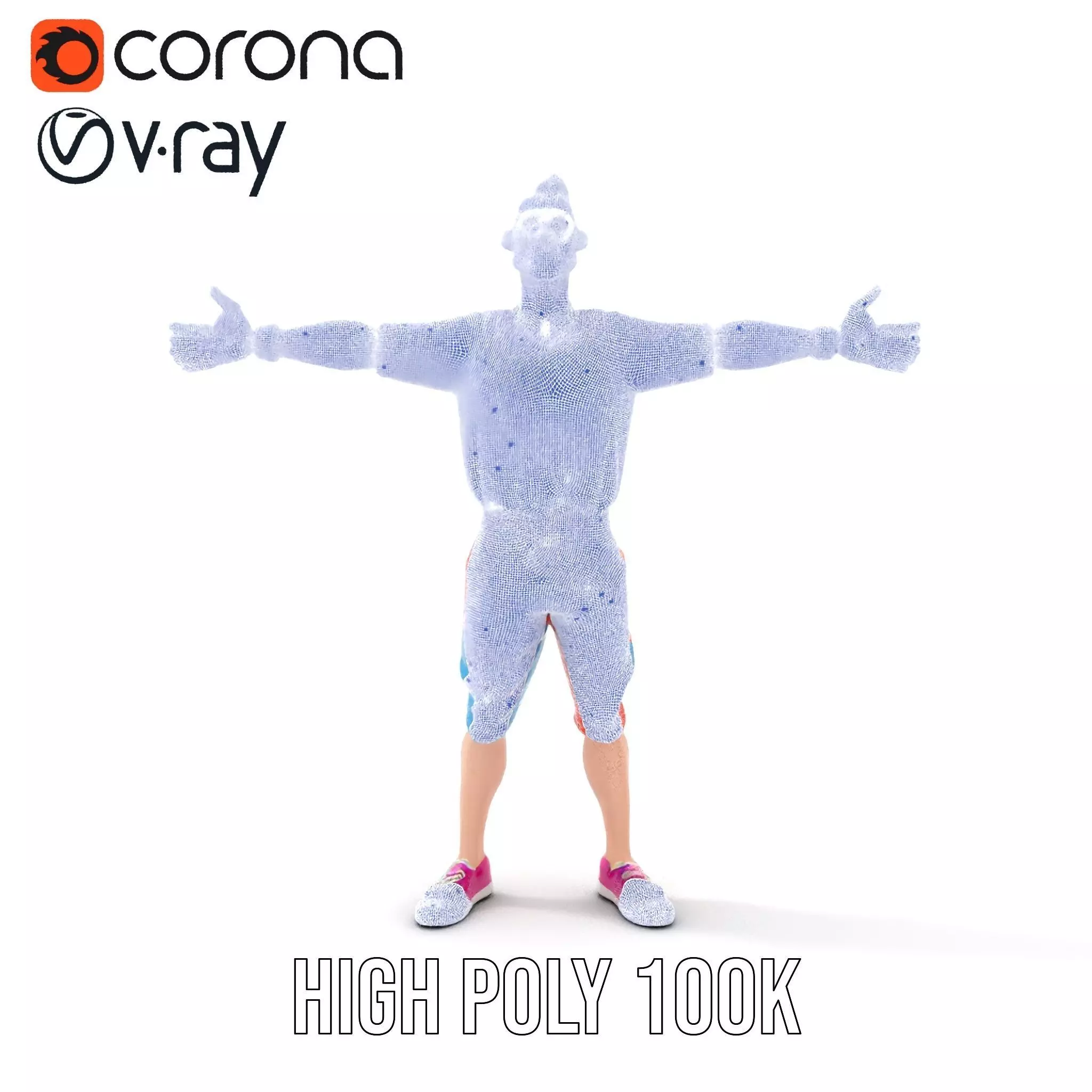 Colorful Casual Character model pack Low-poly 3D model_34