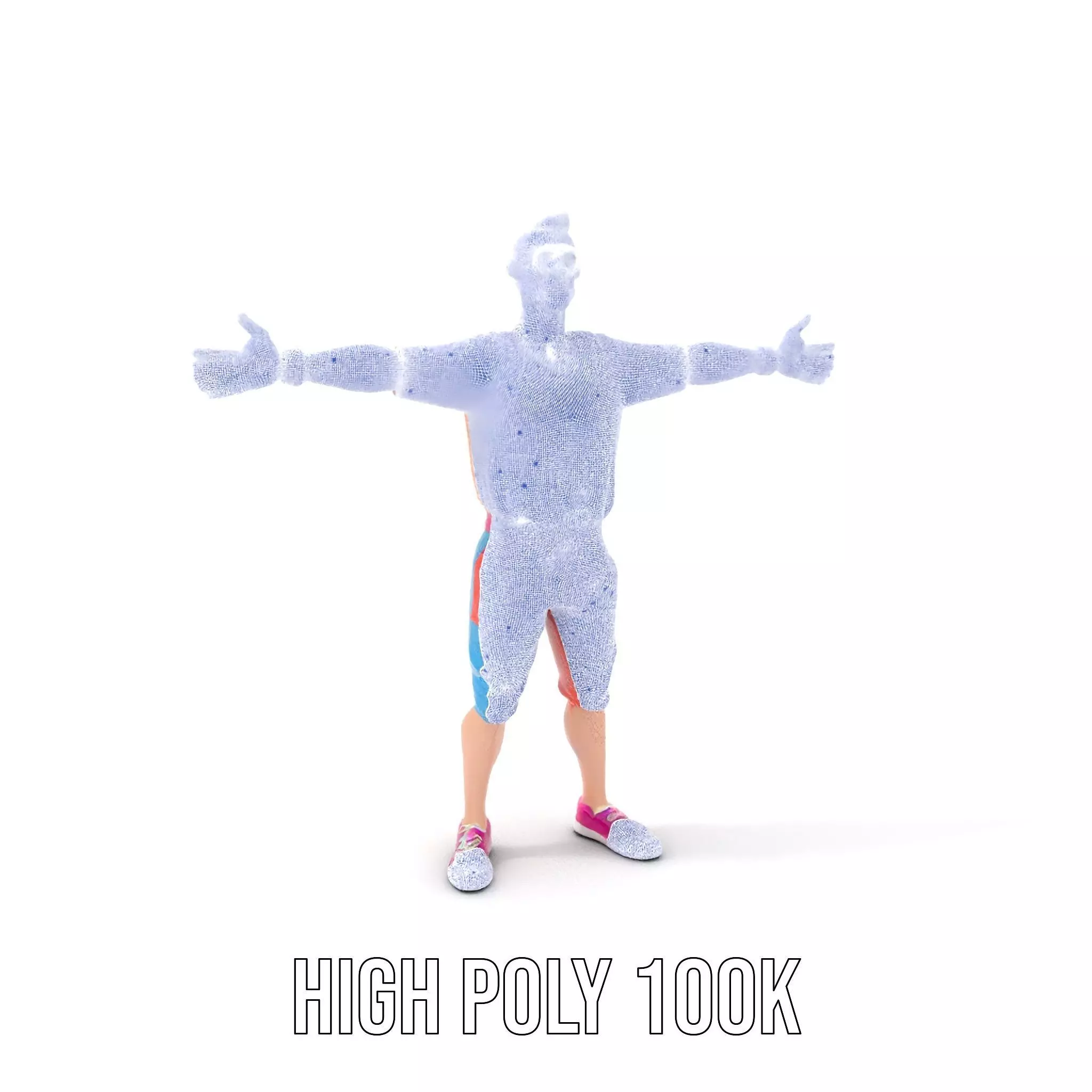 Colorful Casual Character model pack Low-poly 3D model_4